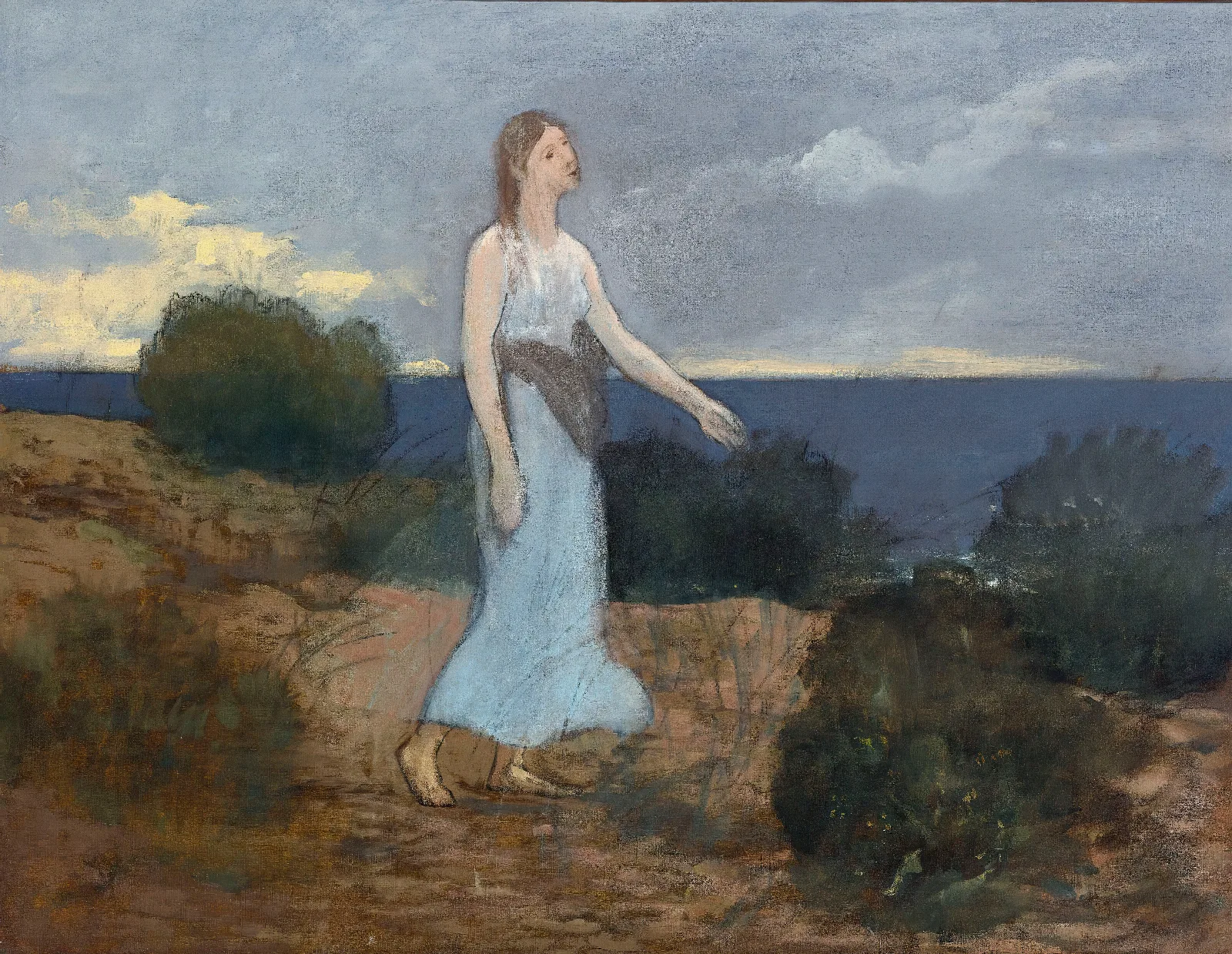 La Fee Aux Greves Fairy Of The Strand Wall Art by Pierre Puvis de Chavannes - Canvas Print