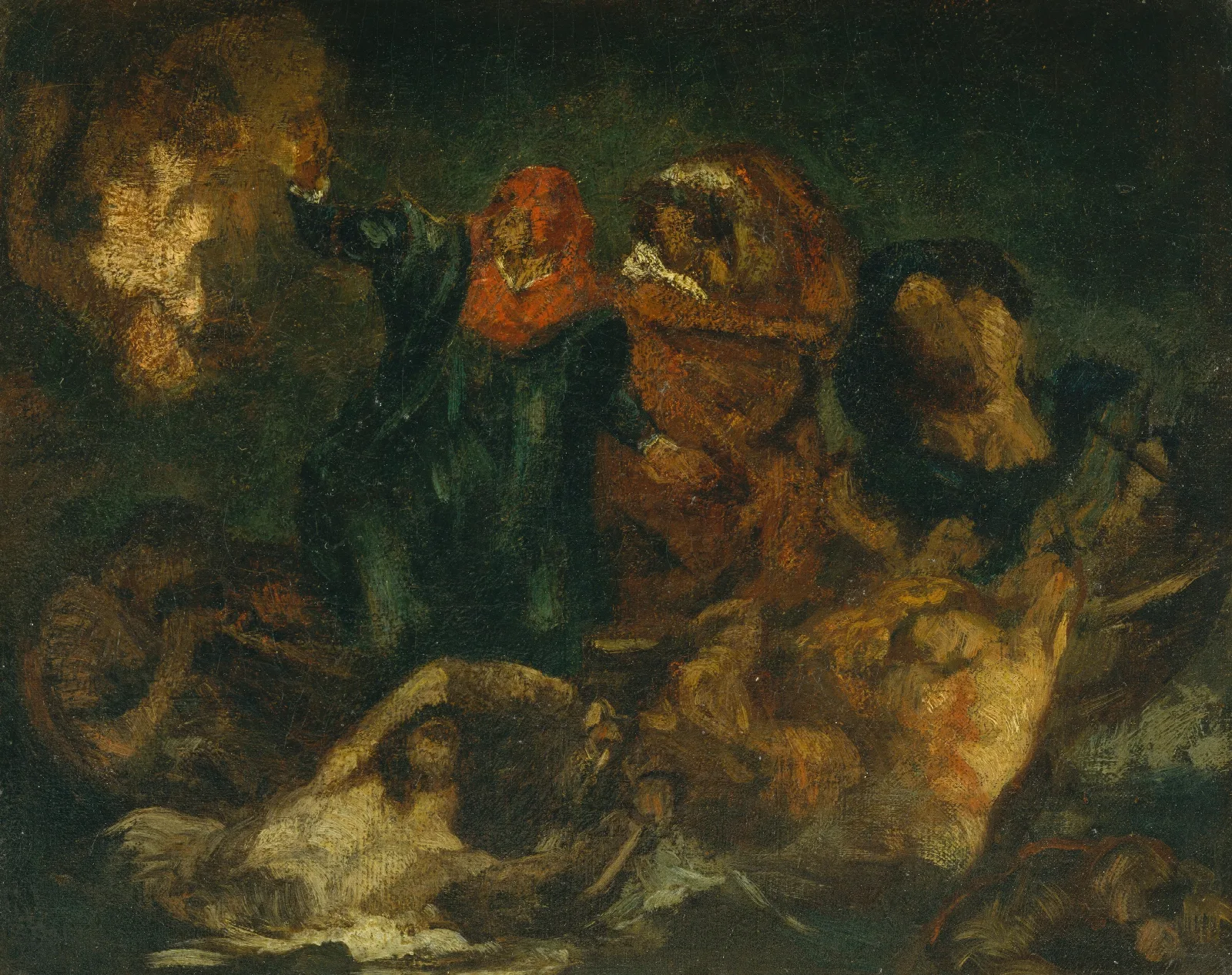 Copy After Delacroixs Bark Of Dante Wall Art by Édouard Manet - Canvas Print