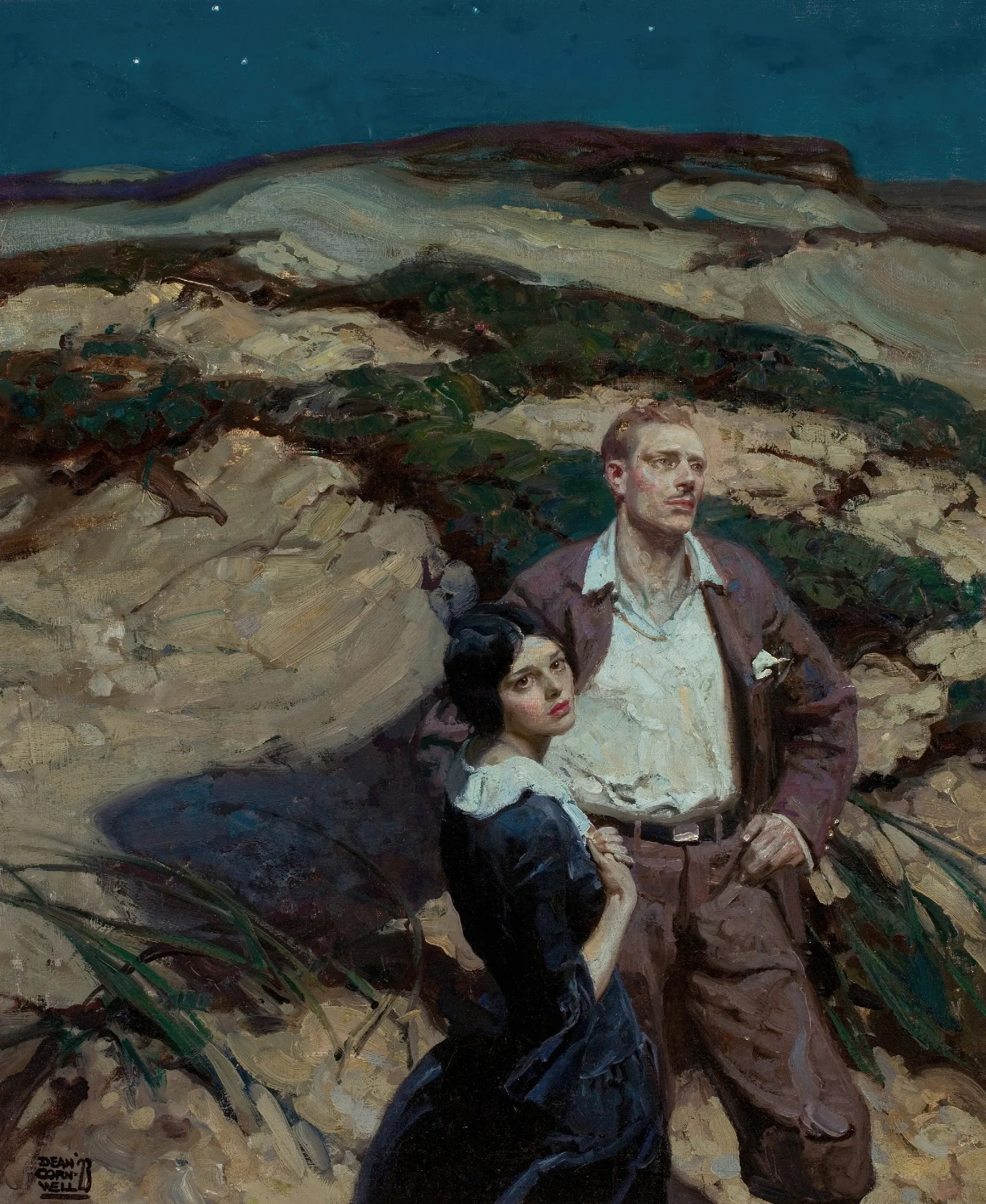 Gold Hands Wall Art by Dean Cornwell - Canvas Print