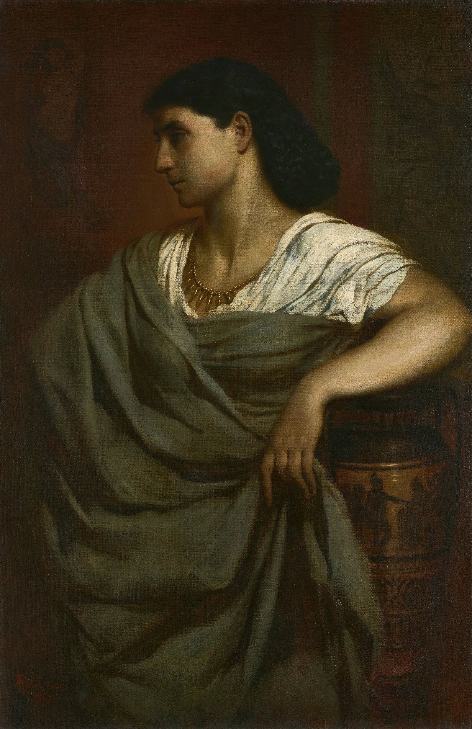 Portrait Of Nanna Risi Wall Art by Ferdinand Keller - Canvas Print