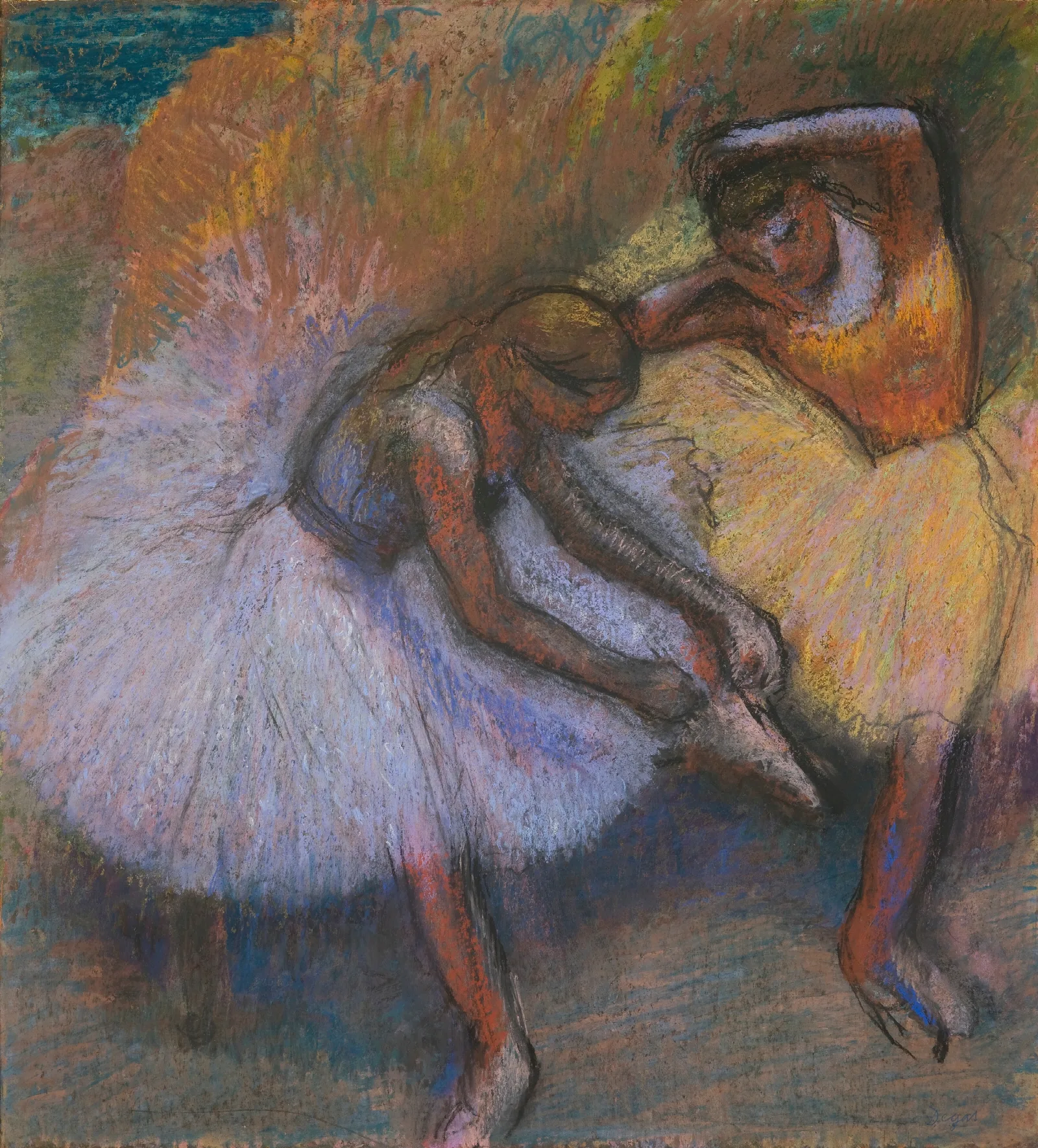 Two Dancers 9 Wall Art by Edgar Degas - Canvas Print