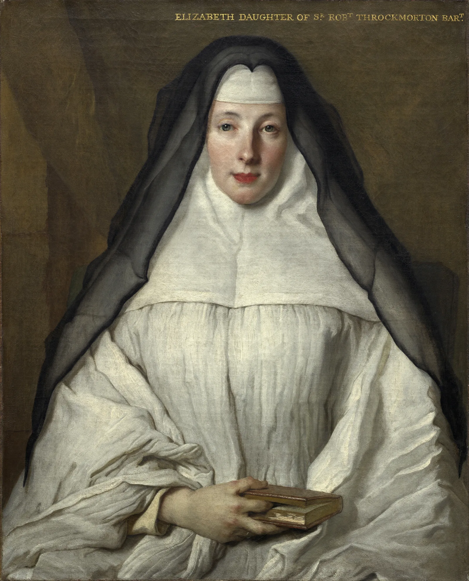 Elizabeth Throckmortoncanoness Of The Order Of The Dames Augustines Anglaises Wall Art by Nicolas de Largillière - Canvas Print