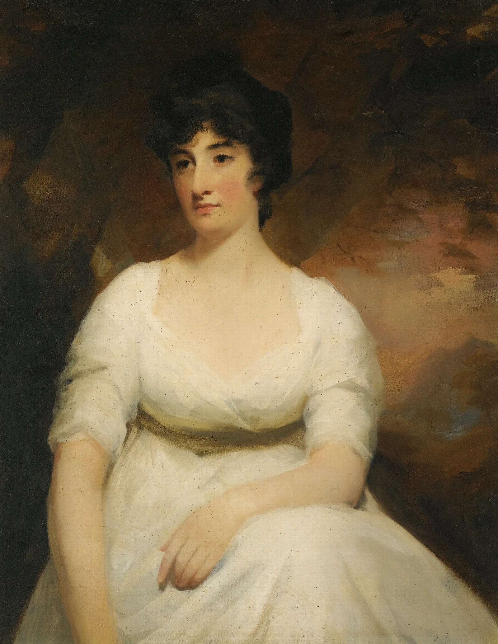 Portrait Of Katherine Hamilton Lady Suttie Of Balgone D 1817 2 Wall Art by Sir Henry Raeburn - Canvas Print