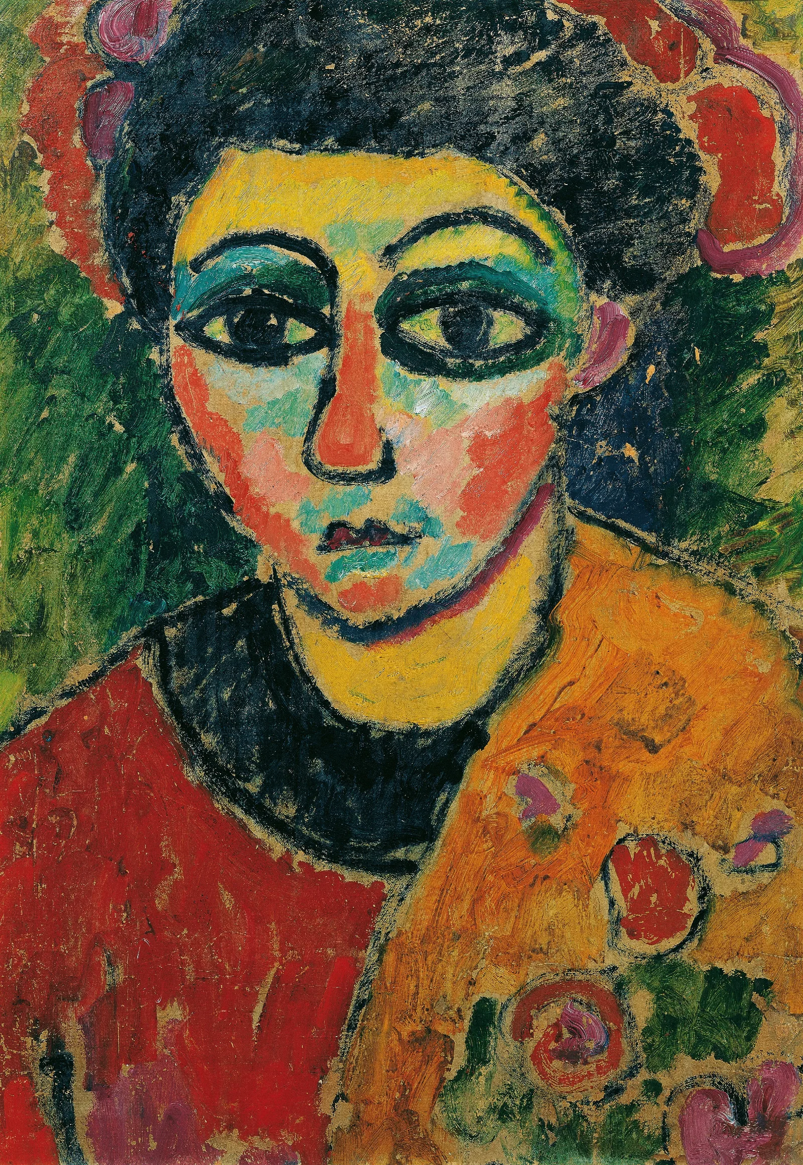 Portrait Of A Lady 2 Wall Art by Alexej von Jawlensky - Canvas Print