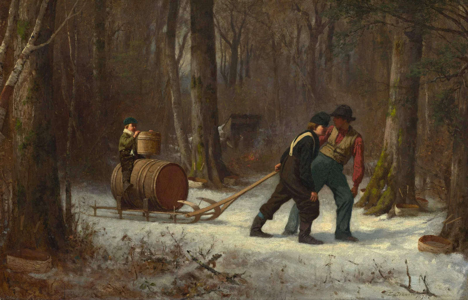 On Their Way To Camp Wall Art by Eastman Johnson - Canvas Print