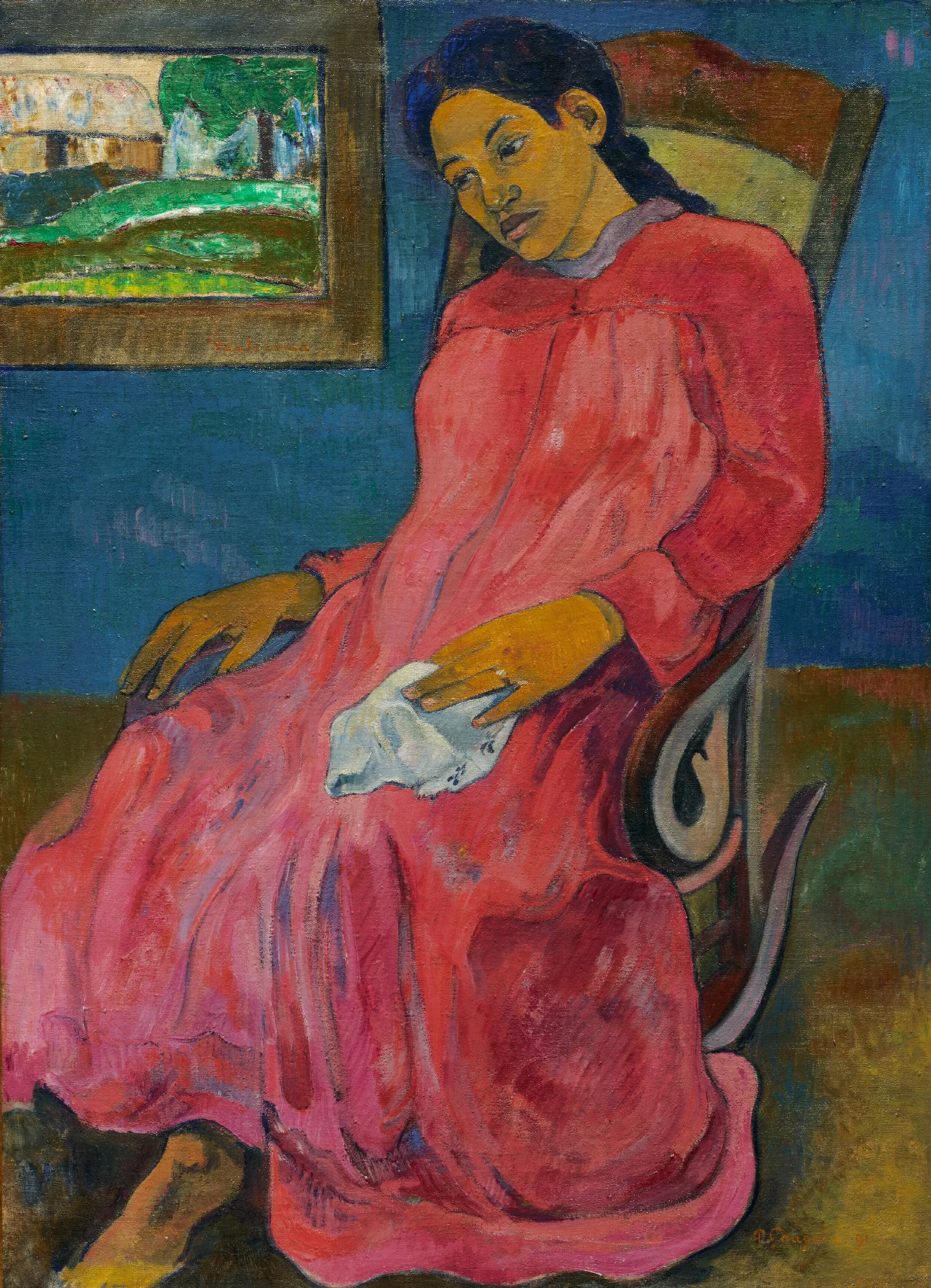 Faaturuma Melancholic Wall Art by Paul Gauguin - Canvas Print