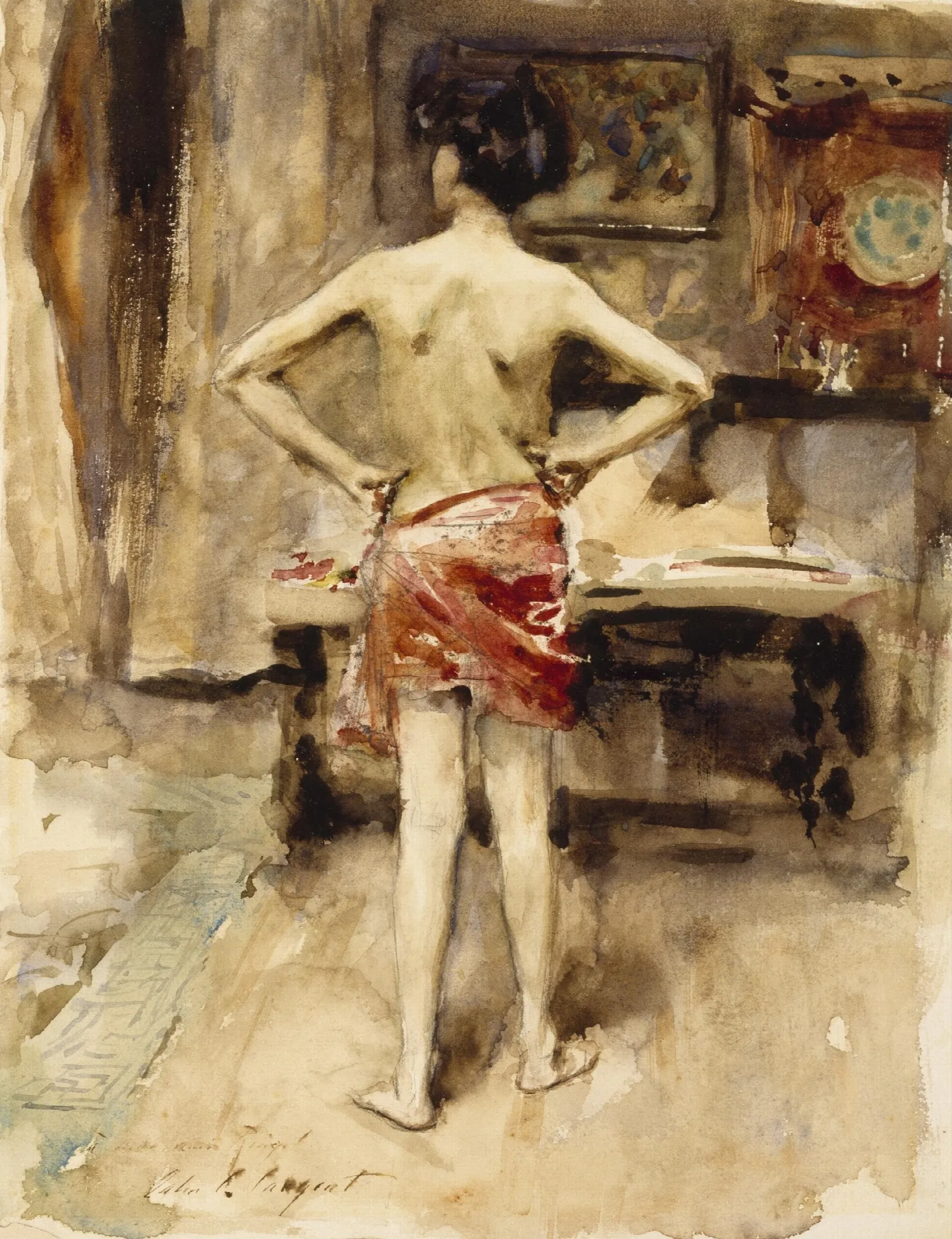 The Model 7 Wall Art by John Singer Sargent - Canvas Print