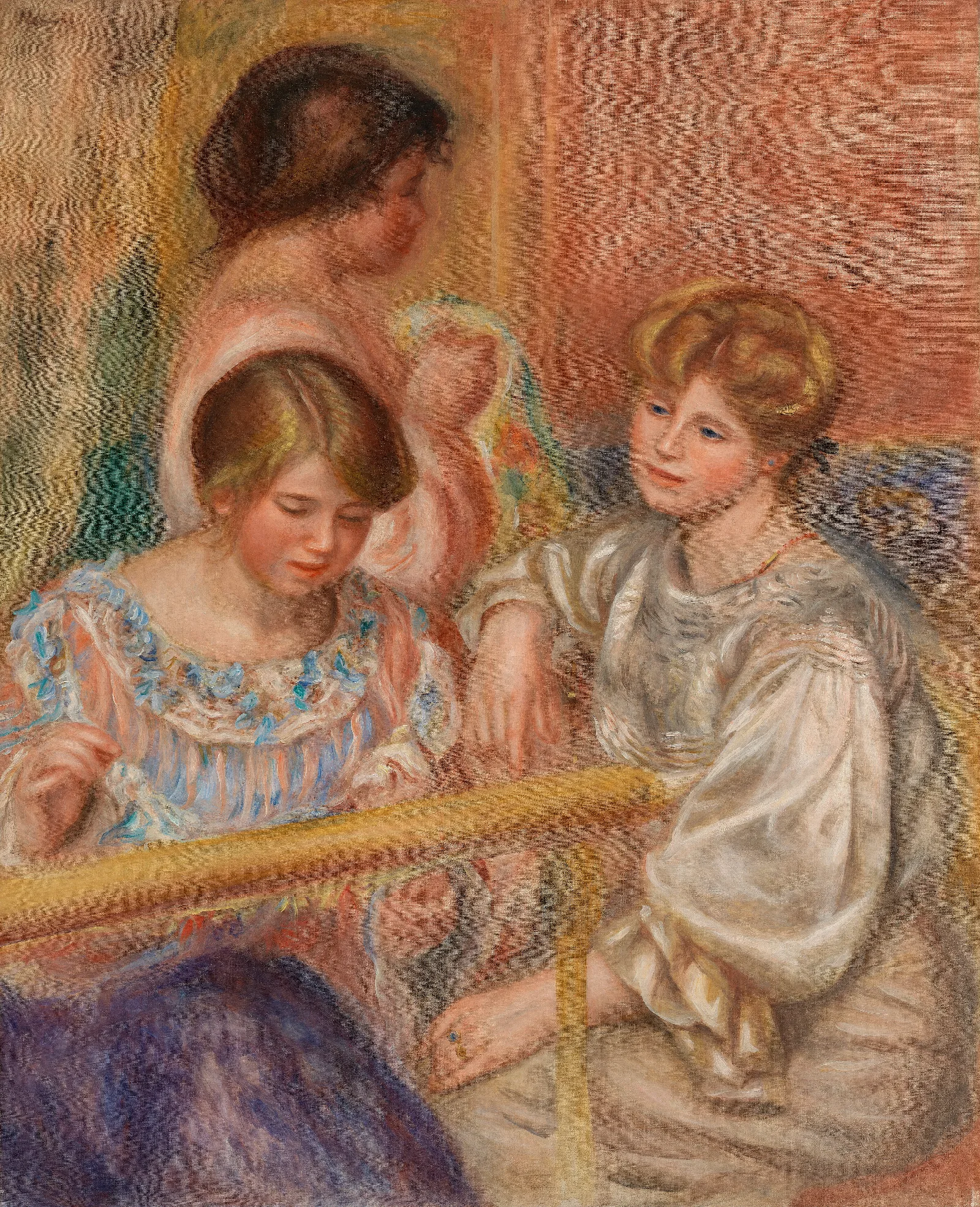 Embroiderers Les Brodeuses Wall Art by Pierre-Auguste Renoir - Canvas Print