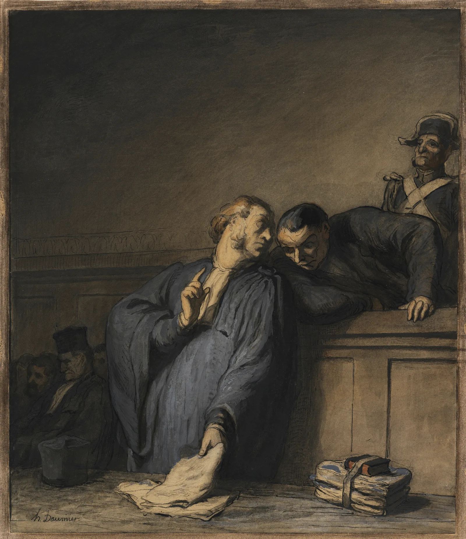A Criminal Case Wall Art by Honoré Daumier - Canvas Print