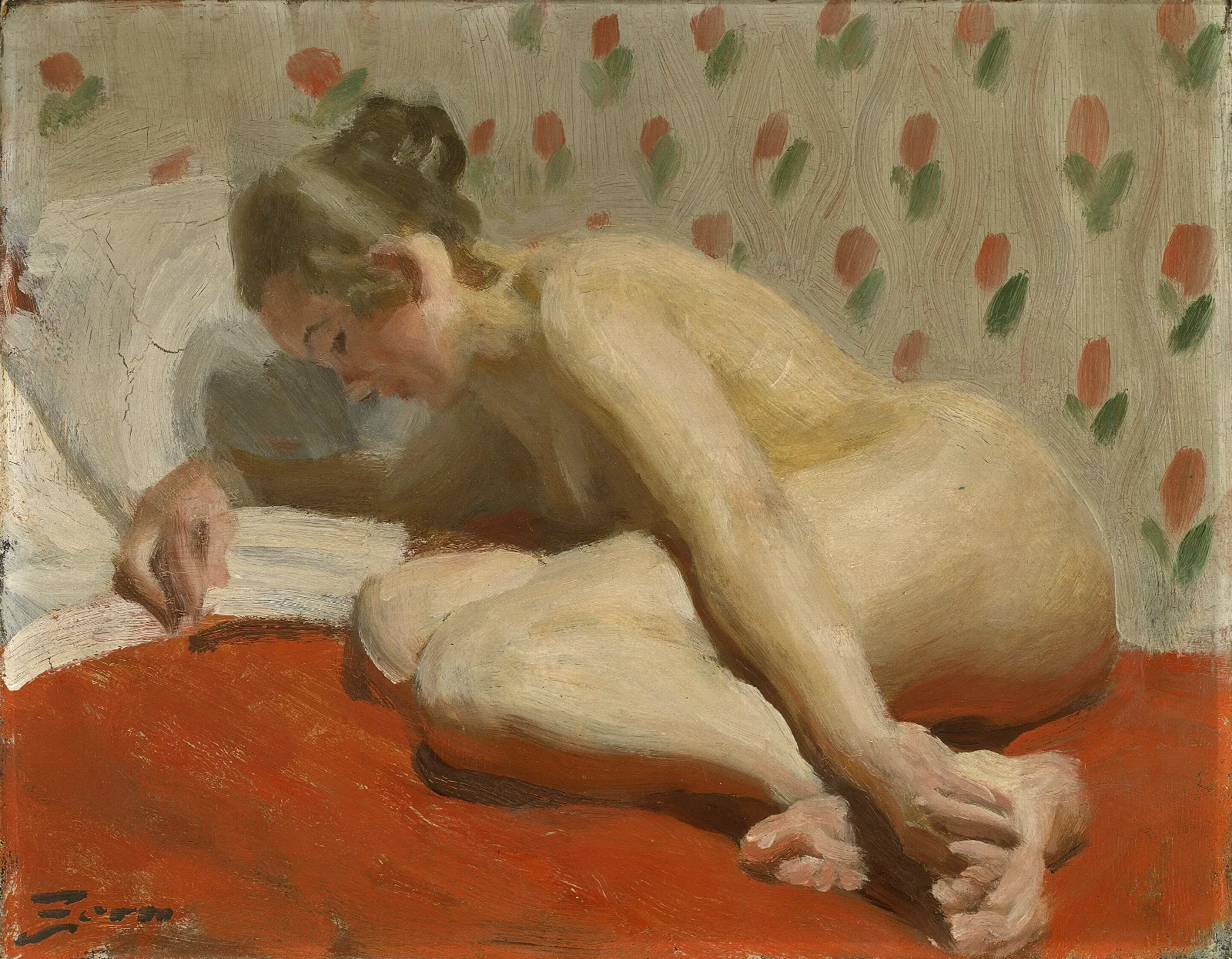 Study Of A Nude 3 Wall Art by Anders Zorn - Canvas Print