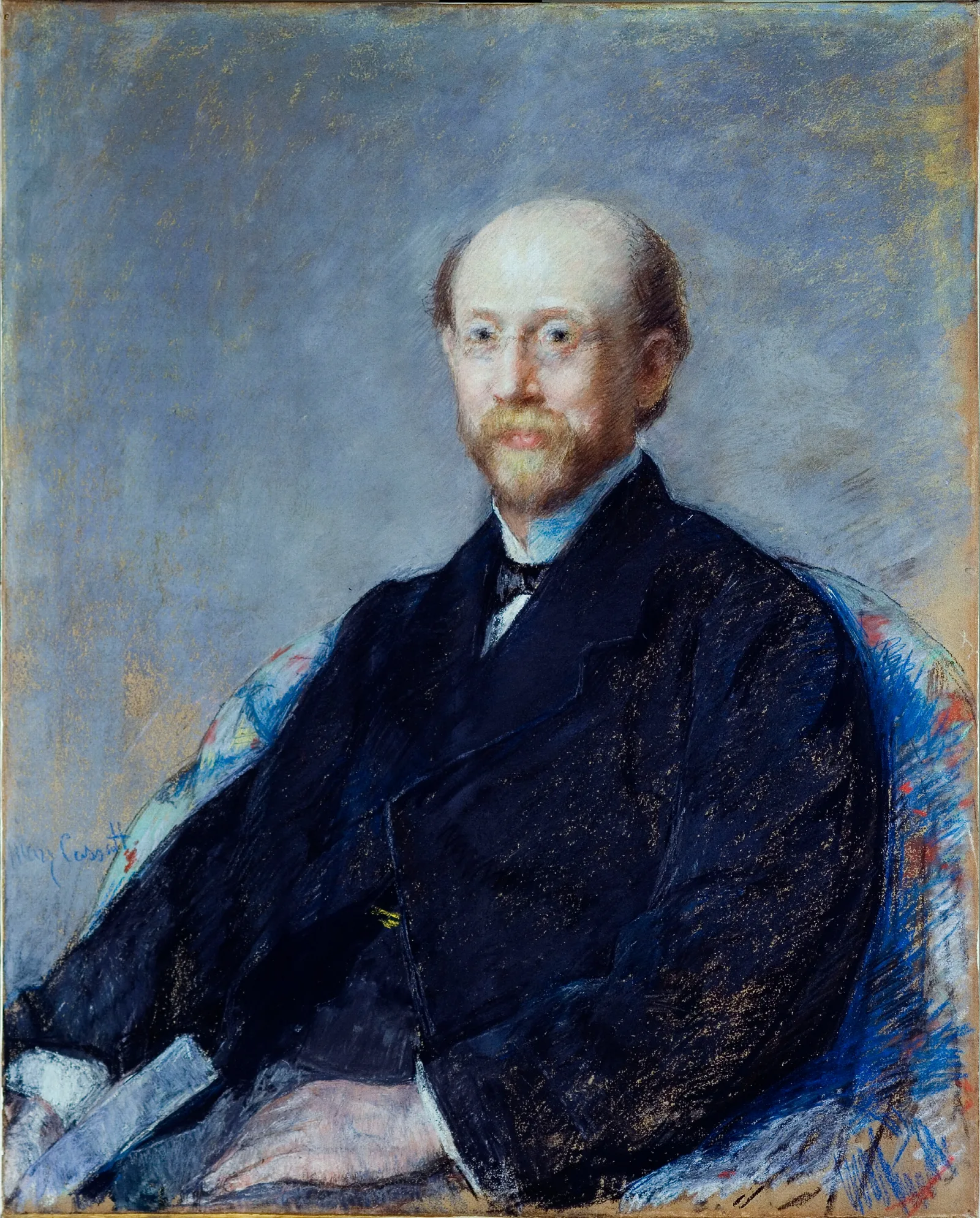 Portrait Dhomme 3 Wall Art by Mary Cassatt - Canvas Print