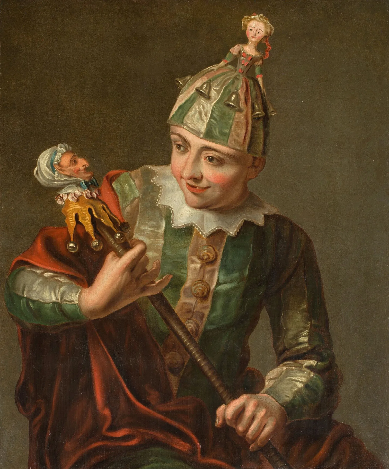 Jeune Garcon En Costume De Folie Wall Art by Philippe Mercier - Canvas Print
