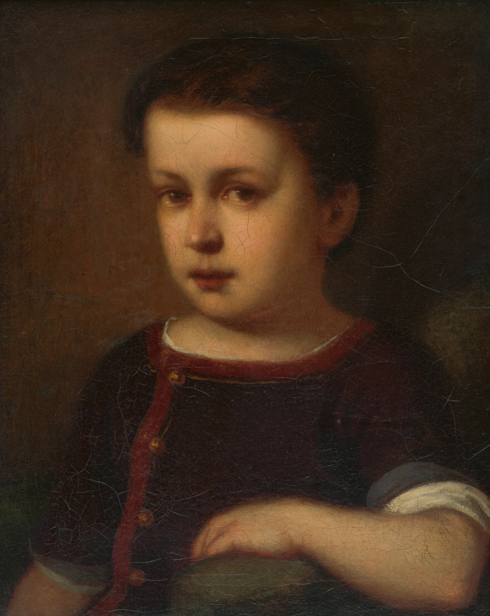 Portrait Of A Child 7 Wall Art by Gyula Benczúr - Canvas Print