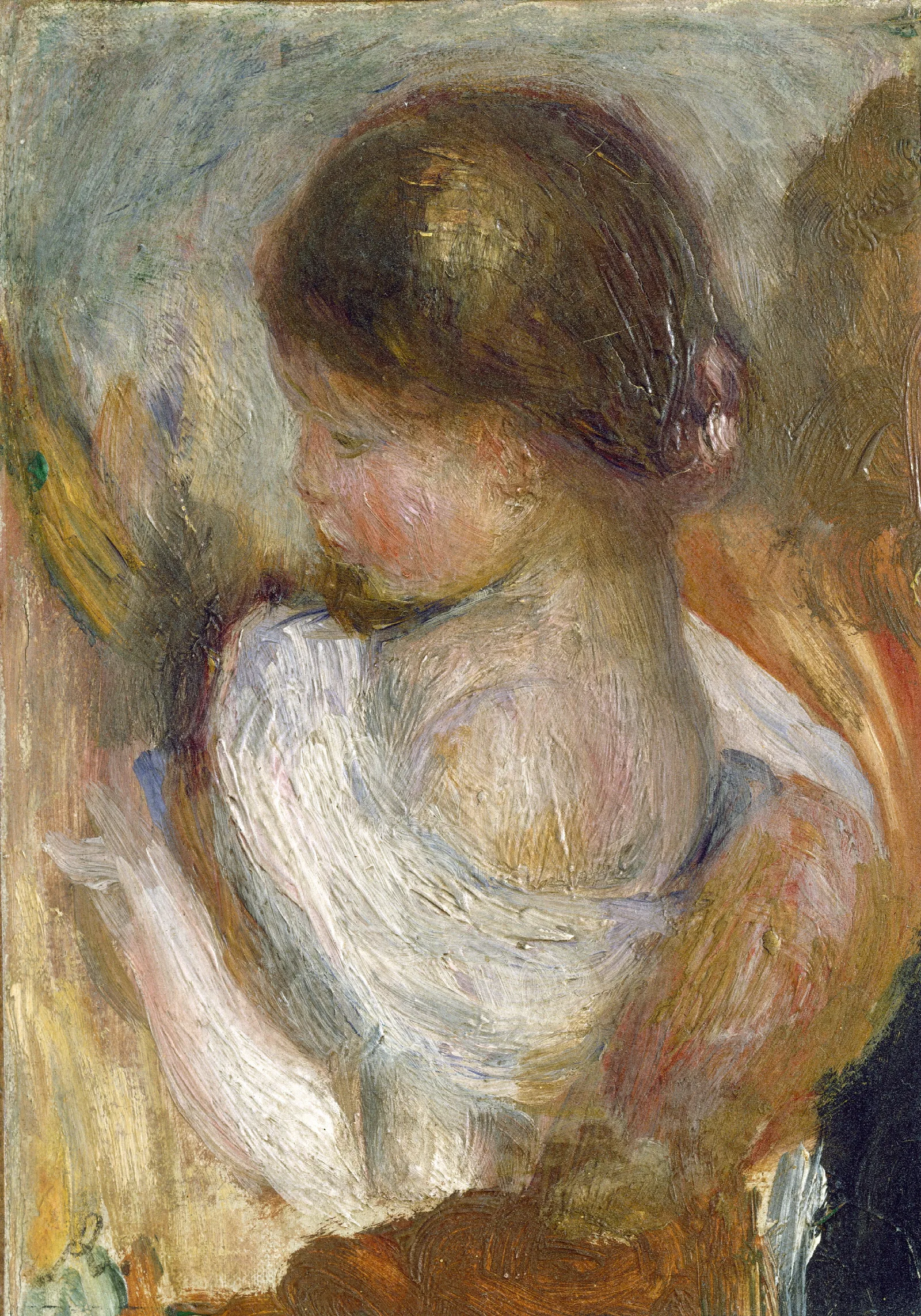 Young Girl Reading 2 Wall Art by Pierre-Auguste Renoir - Canvas Print
