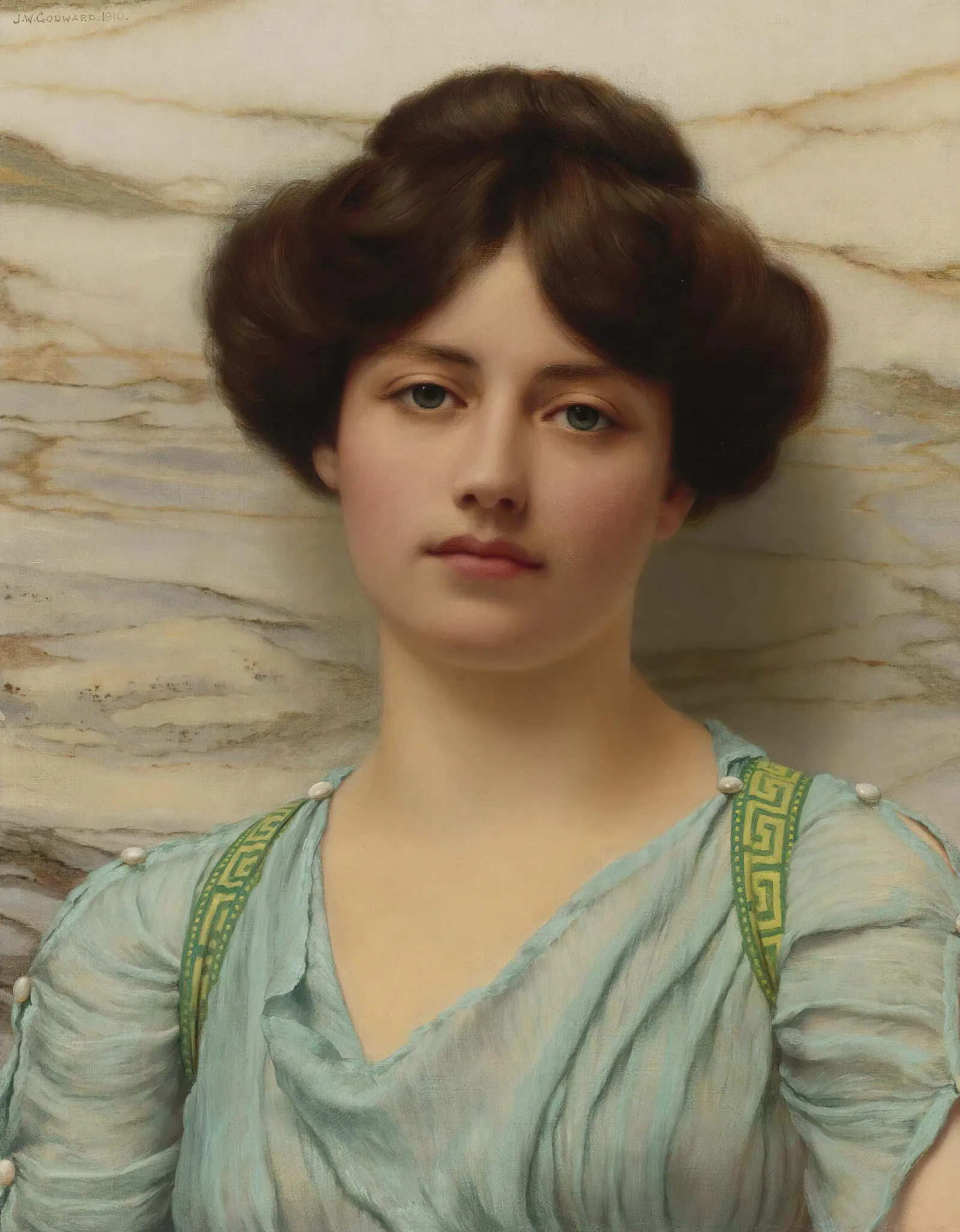 Carina Wall Art by John William Godward - Canvas Print