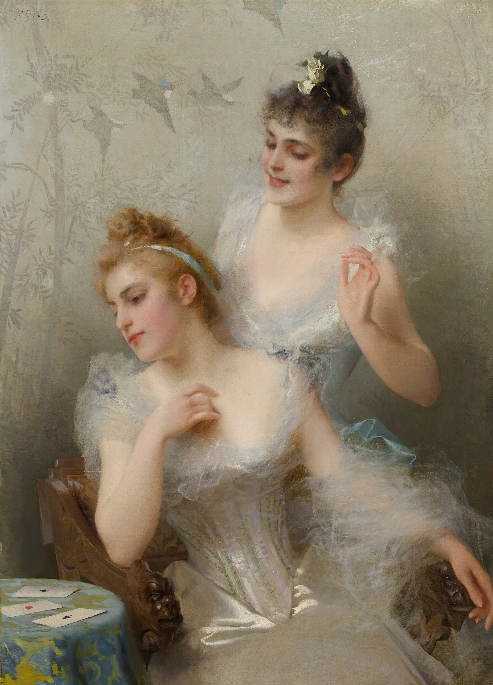 The Three Aces Wall Art by Vittorio Matteo Corcos - Canvas Print