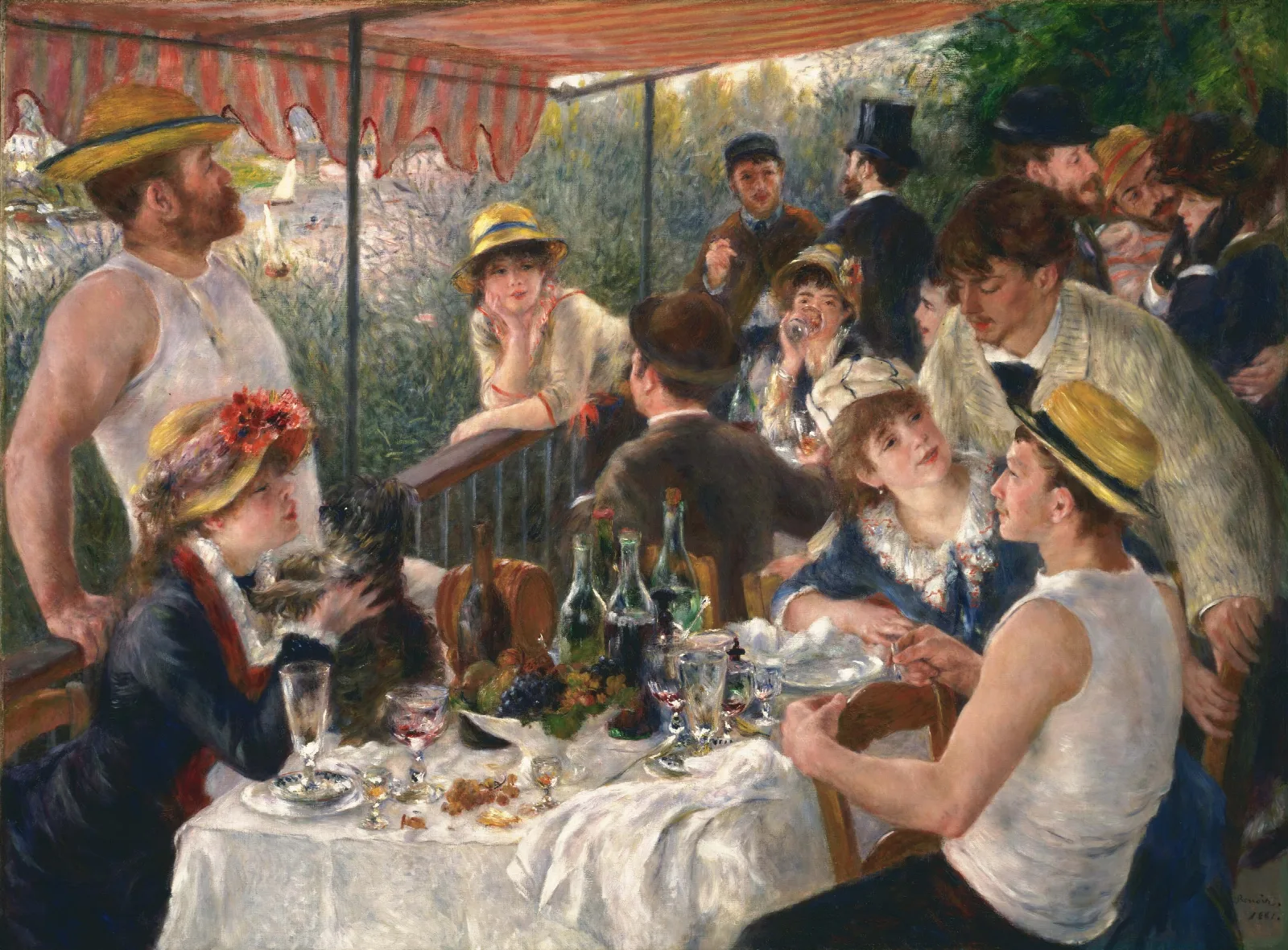 Luncheon Of The Boating Party Wall Art by Pierre-Auguste Renoir - Canvas Print