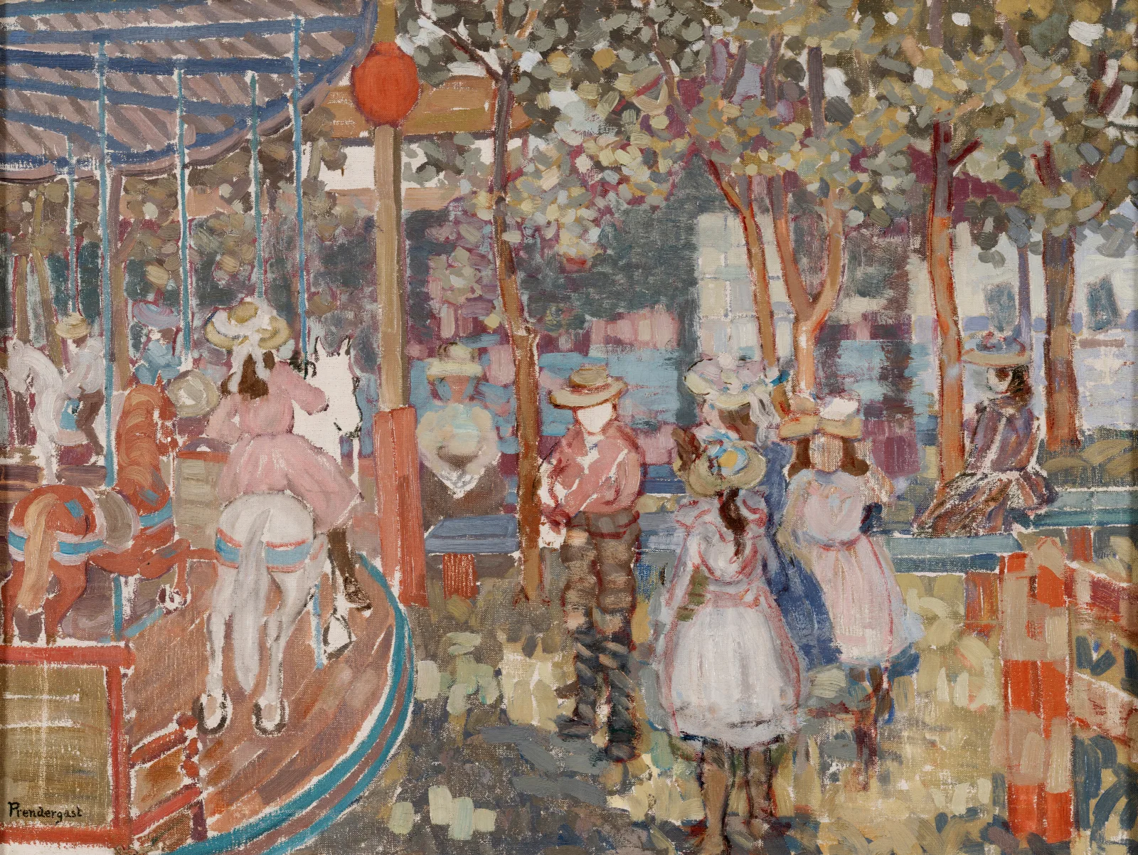 Merry Go Round 2 Wall Art by Maurice Prendergast - Canvas Print