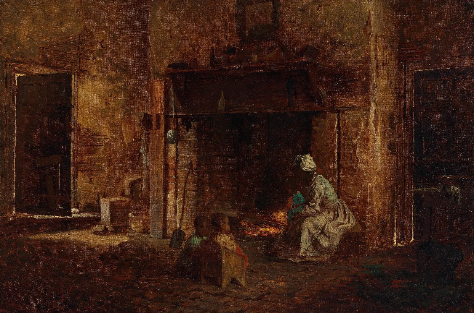 Kitchen At Mount Vernon Wall Art by Eastman Johnson - Canvas Print