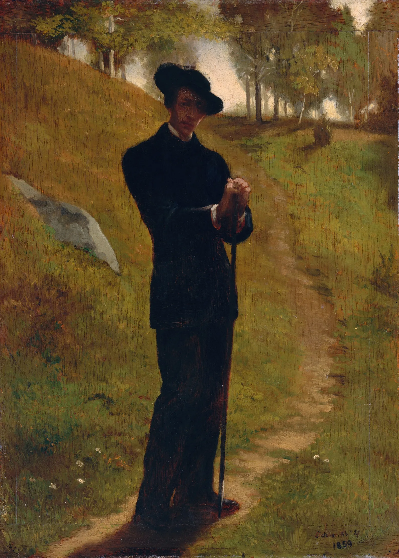 Portrait Of The Painter Wall Art by John La Farge - Canvas Print