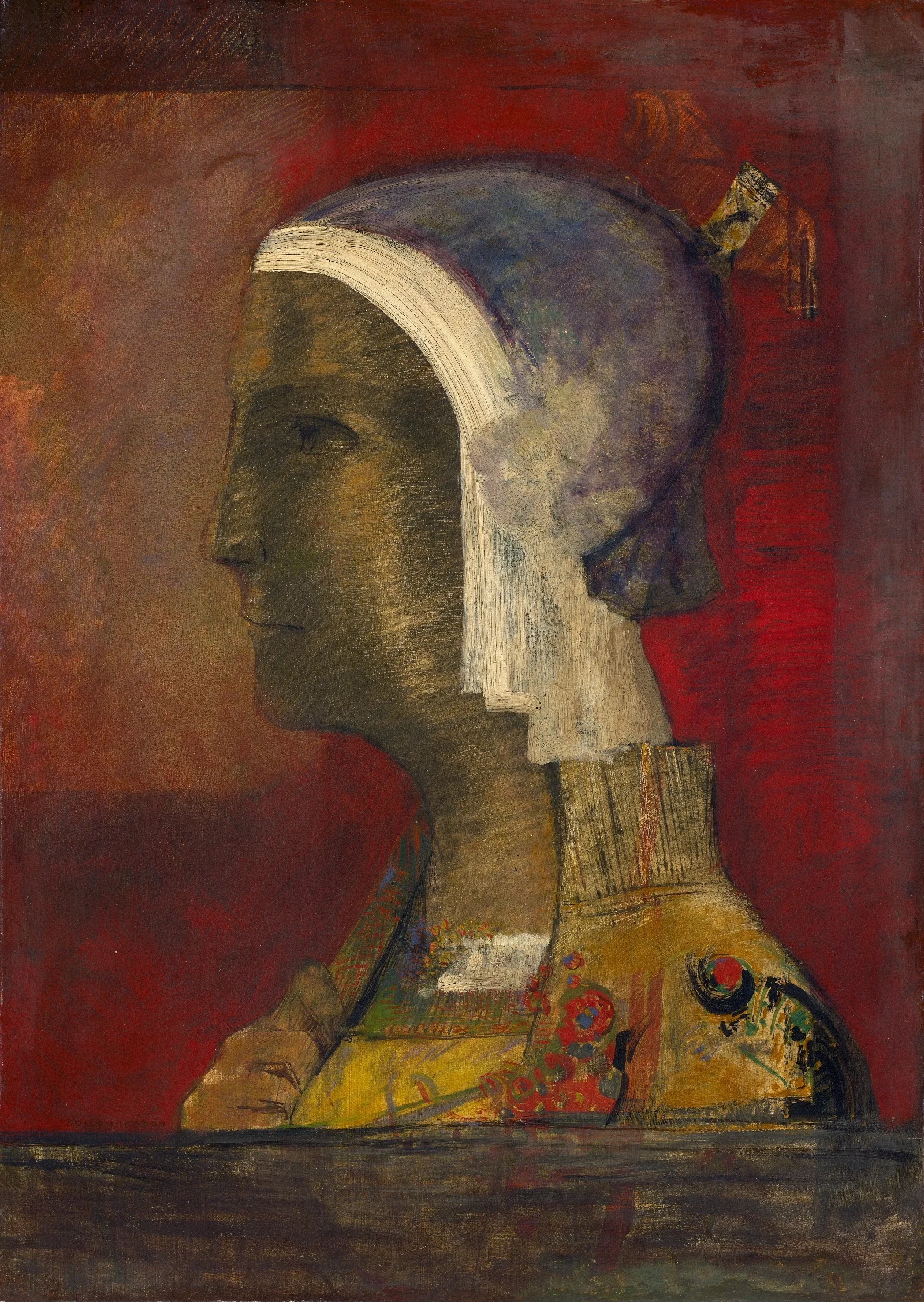 Symbolic Head Wall Art by Odilon Redon - Canvas Print