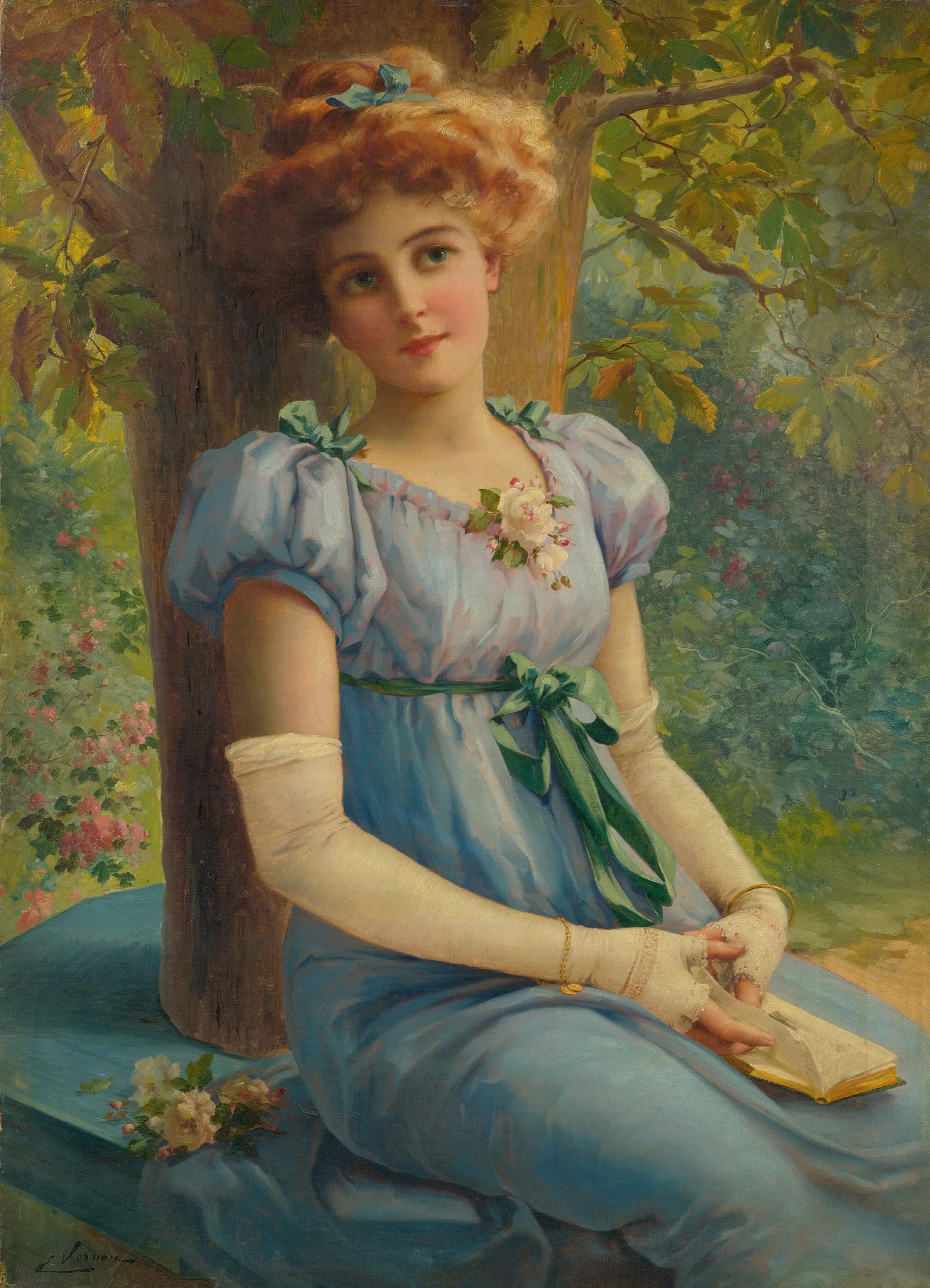 A Sweet Glance Wall Art by Emile Vernon - Canvas Print
