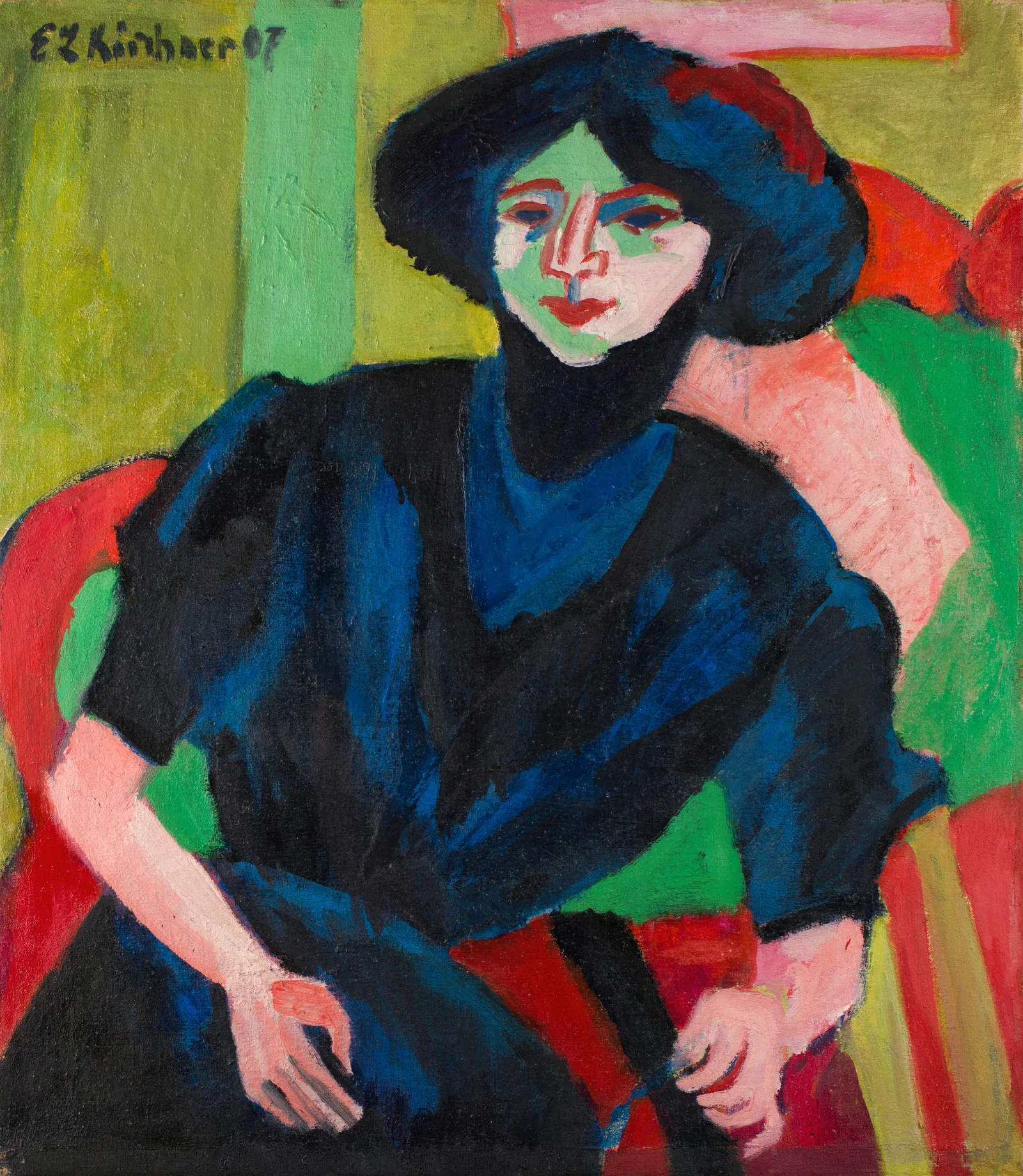 Portrait Of Gerti Wall Art by Ernst Ludwig Kirchner - Canvas Print