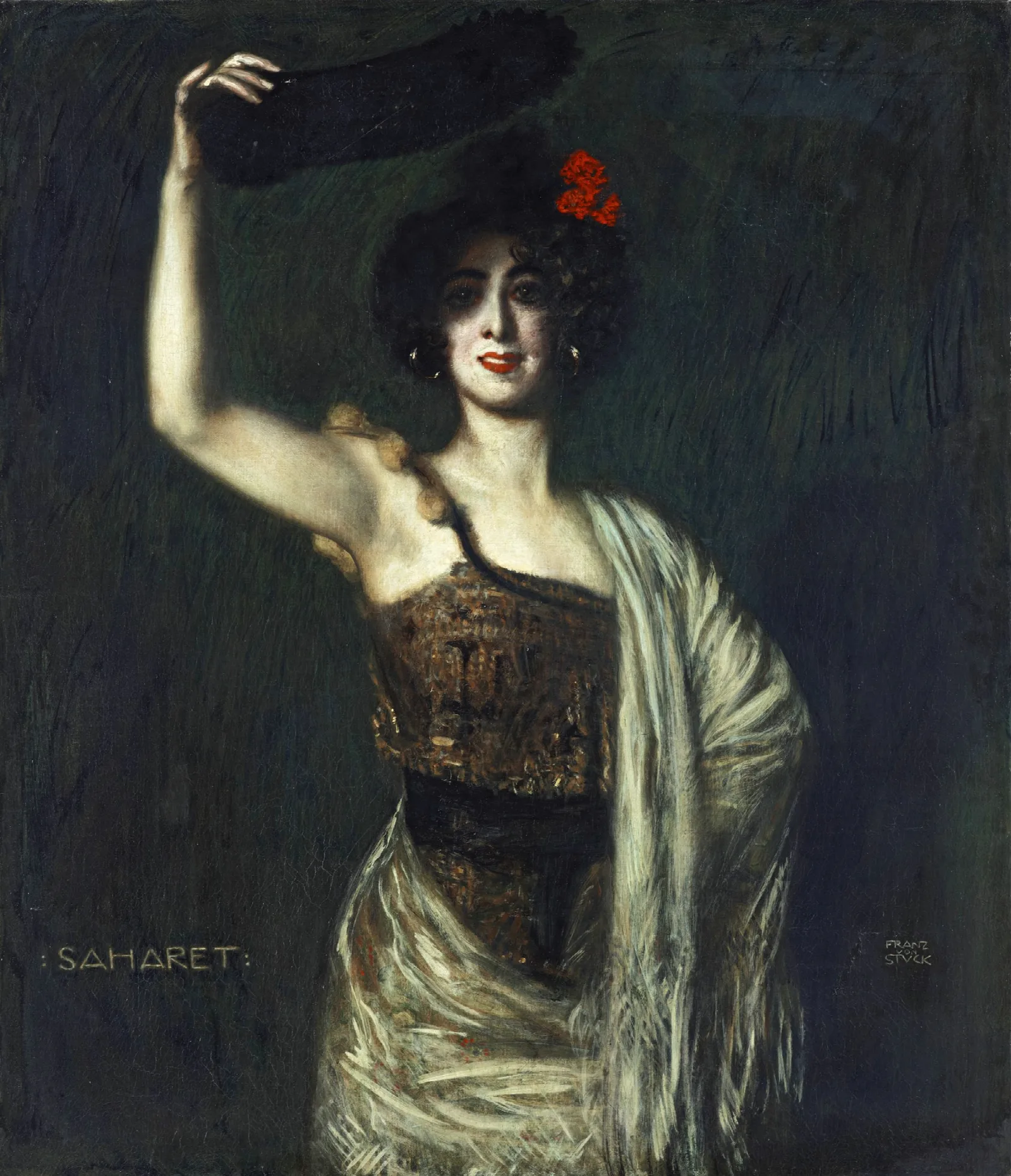The Dancer Saharet Wall Art by Franz von Stuck - Canvas Print
