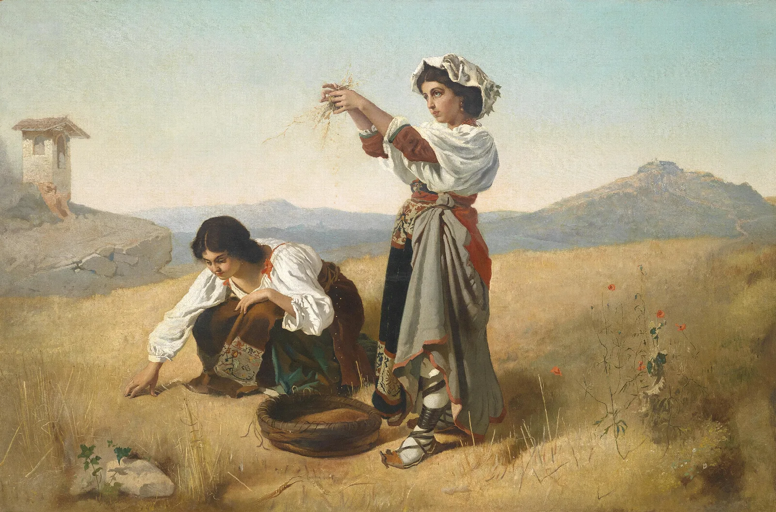 Nach Der Ernte Wall Art by Anton Romako - Canvas Print