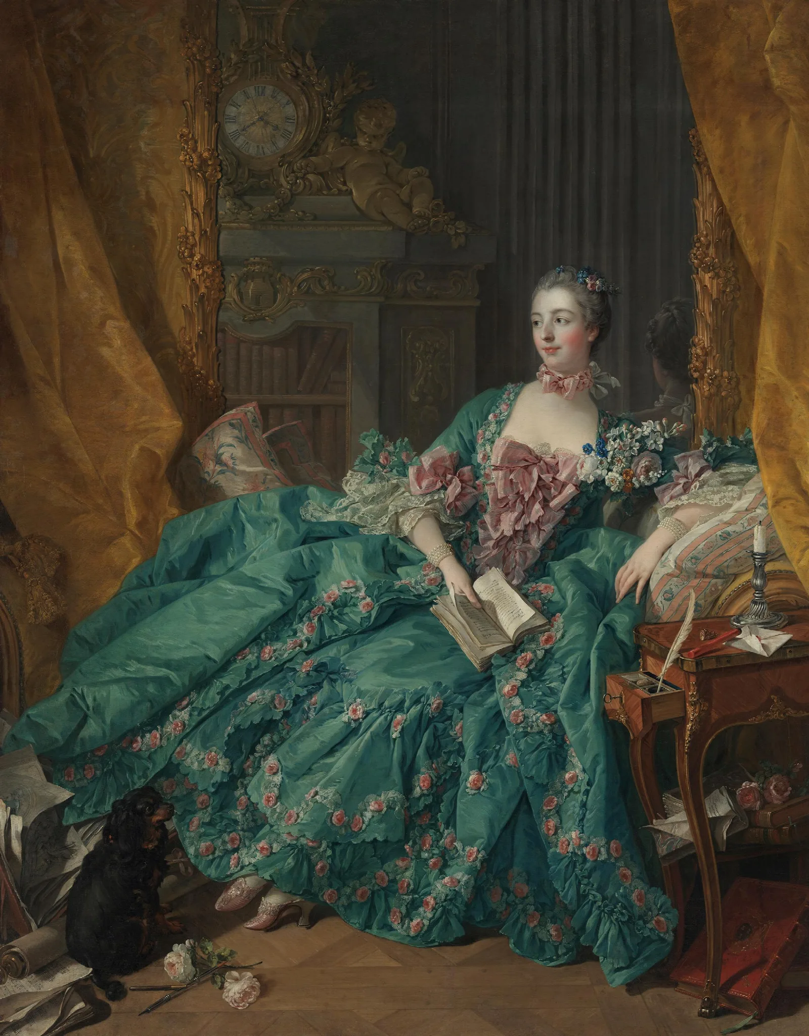 Madame De Pompadour 3 Wall Art by François Boucher - Canvas Print