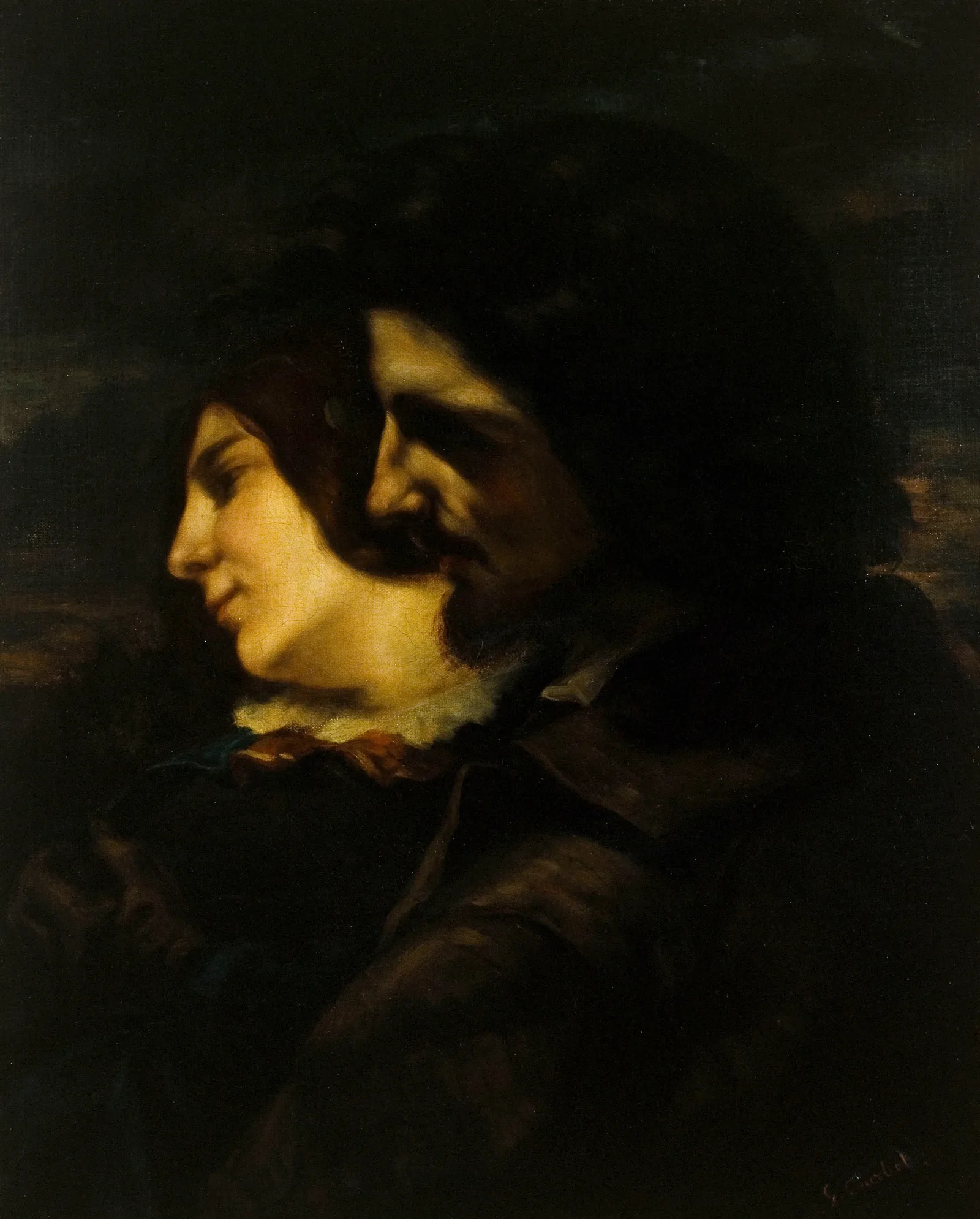 Les Amants Dans La Campagne Wall Art by Gustave Courbet - Canvas Print