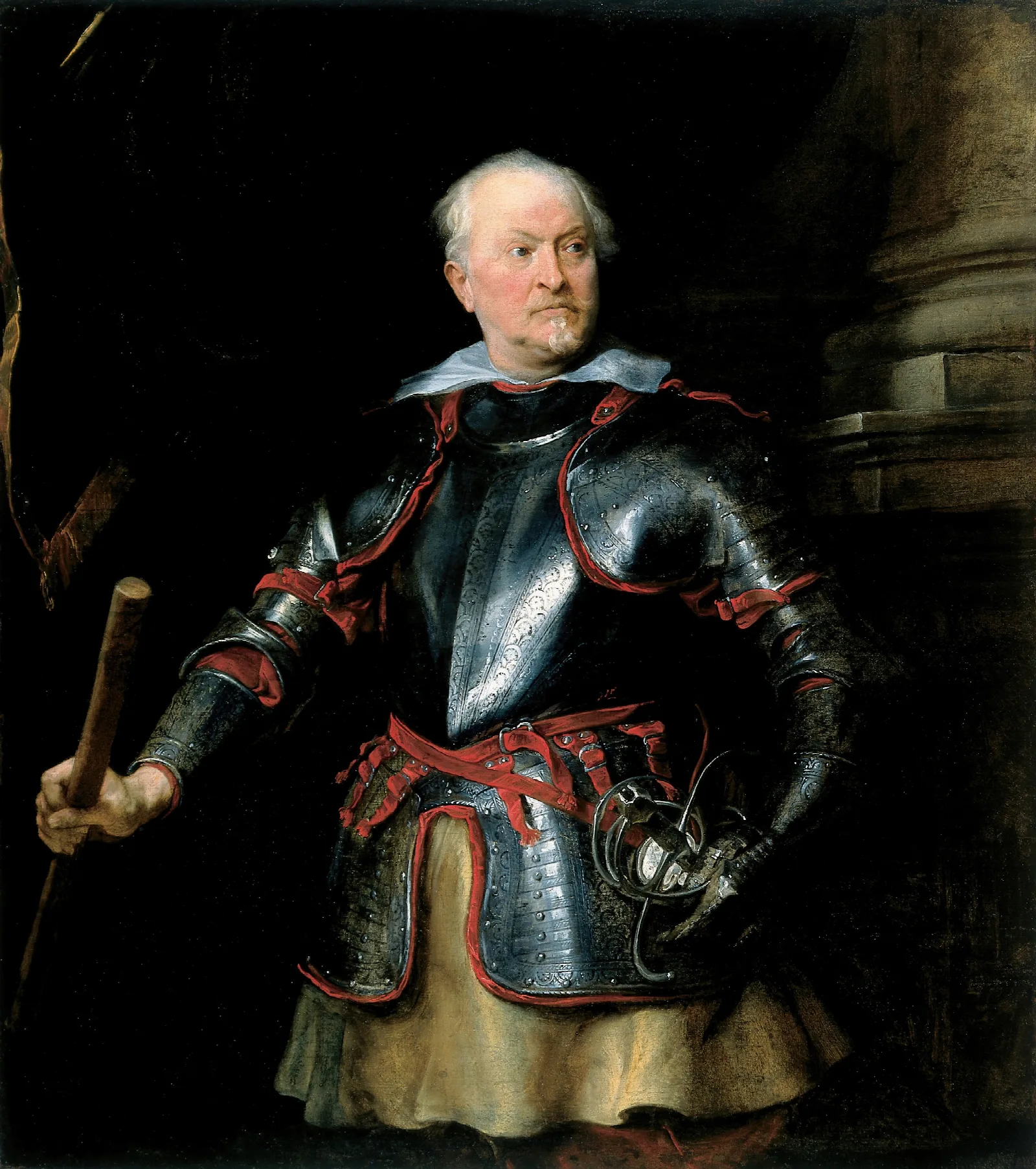 Portrait Of A A Man In Armor Wall Art by Anthony van Dyck - Canvas Print