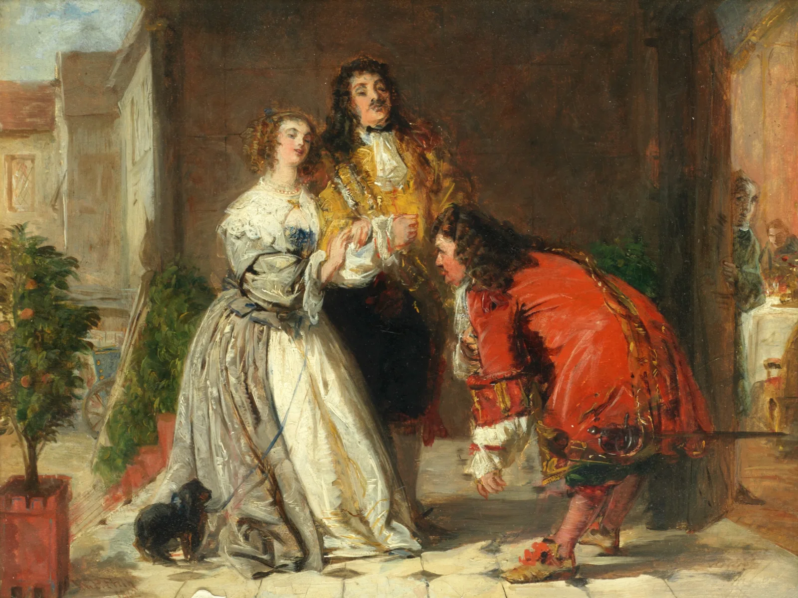 Scene From Le Bourgeois Gentilhomme Wall Art by William Powell Frith - Canvas Print