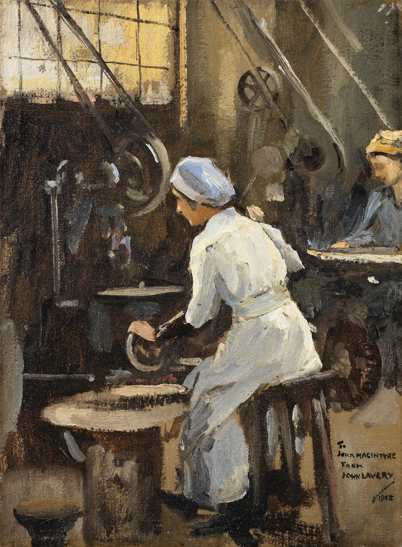 The Disc Maker Wall Art by Sir John Lavery - Canvas Print