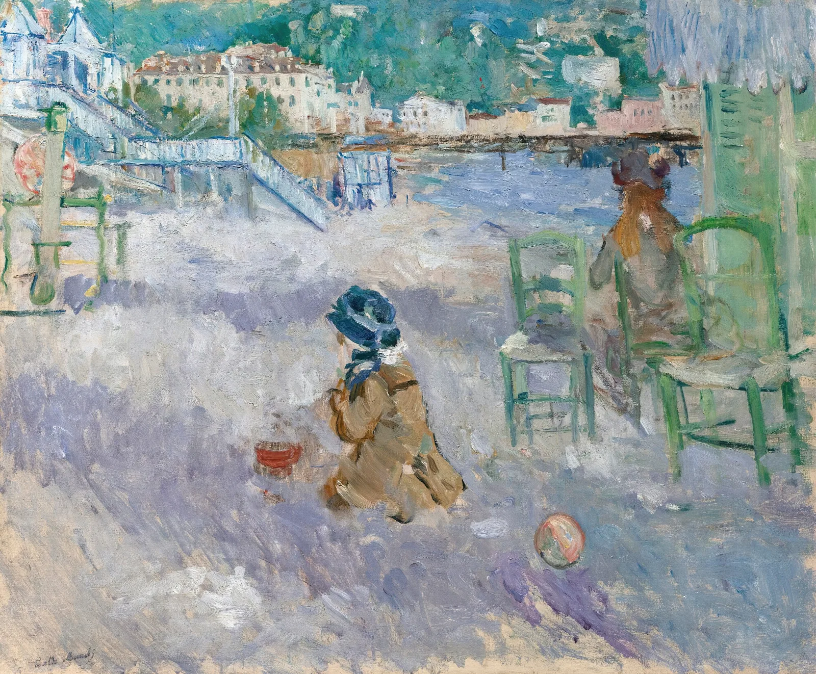 Plage De Nice Wall Art by Berthe Morisot - Canvas Print