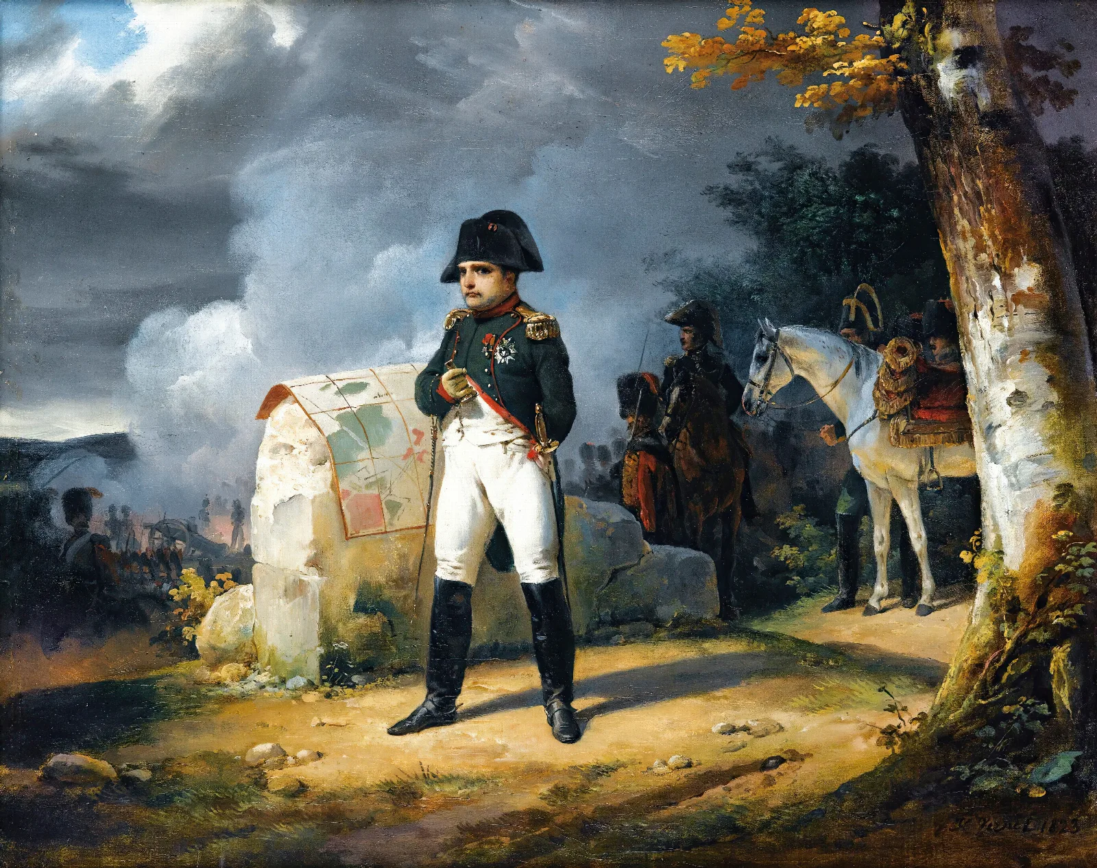 Napoleon In Charleroi June 1815 Wall Art by Horace Vernet - Canvas Print