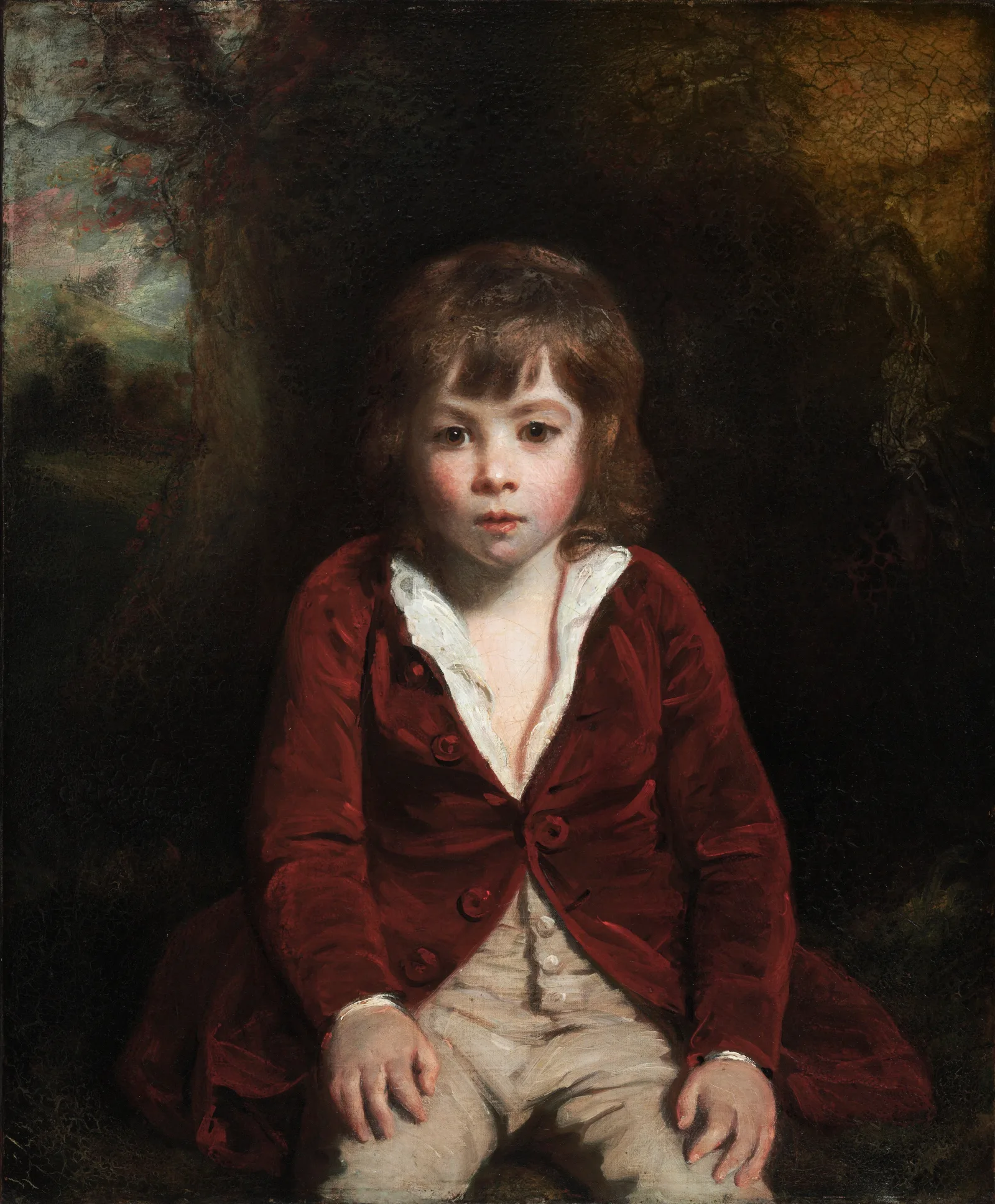 Portrait Of Master Bunbury Wall Art by Sir Joshua Reynolds - Canvas Print