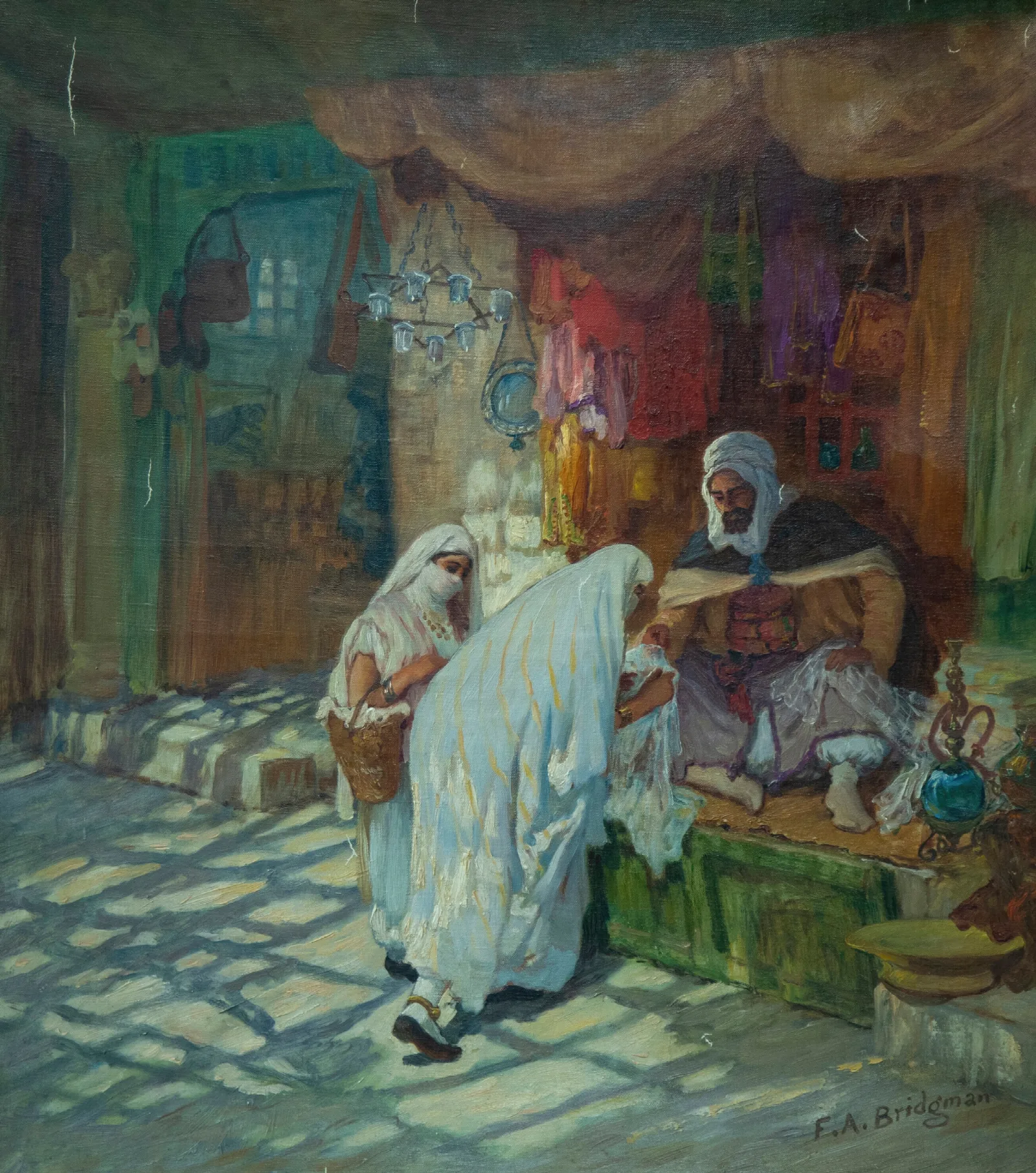 Le Bazar Wall Art by Frederick Arthur Bridgman - Canvas Print