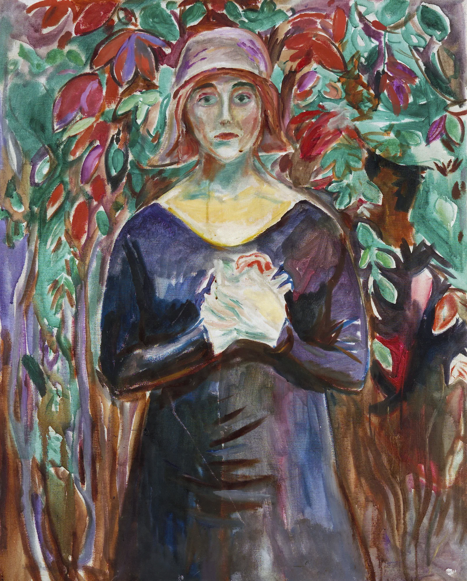 Model In The Garden Wall Art by Edvard Munch - Canvas Print