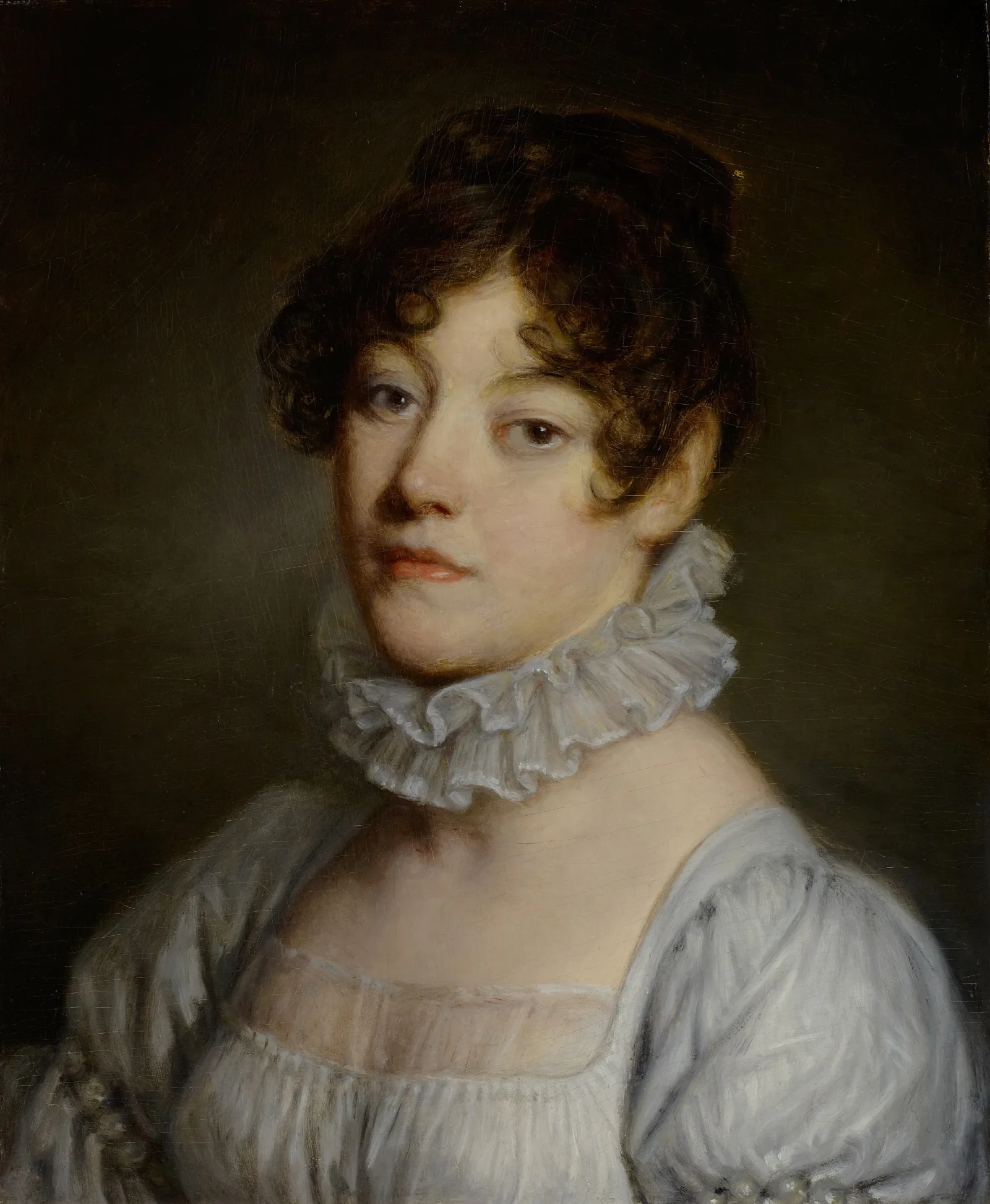 Portrait Of A Young Woman 90 Wall Art by Jean-Baptiste Greuze - Canvas Print