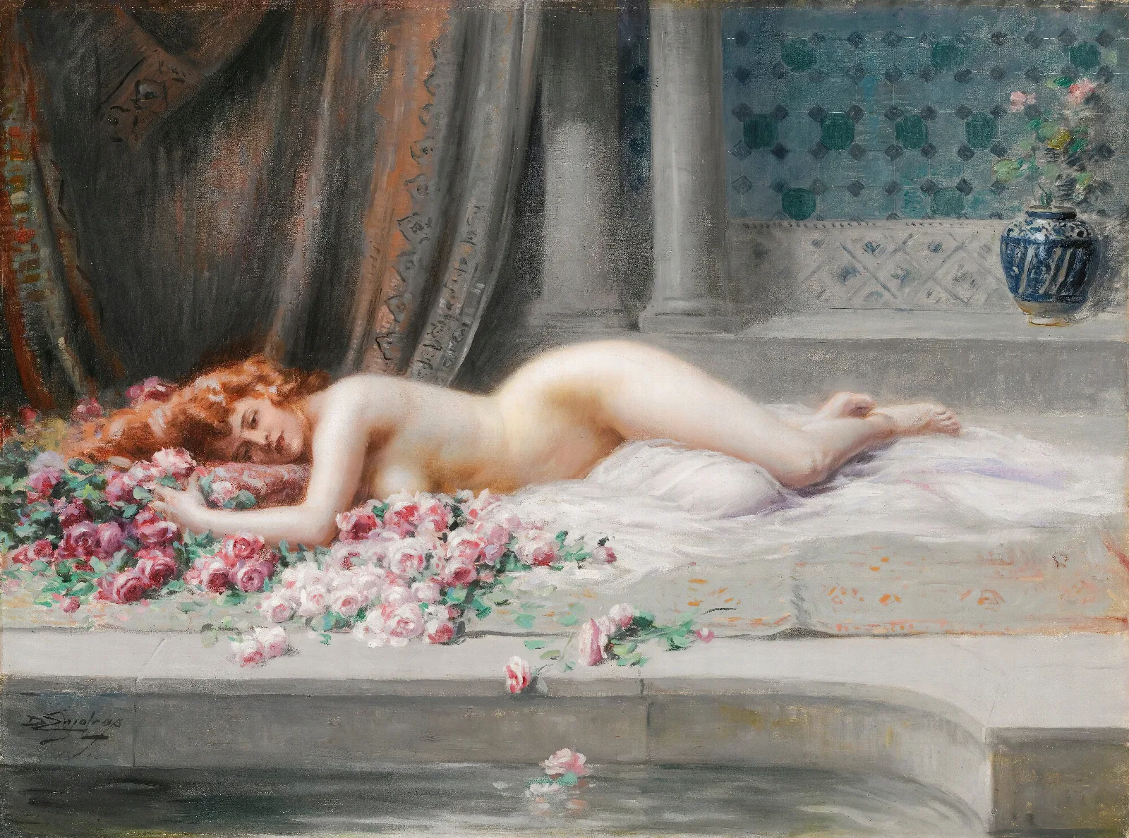Nu Allonge Wall Art by Delphin Enjolras - Canvas Print