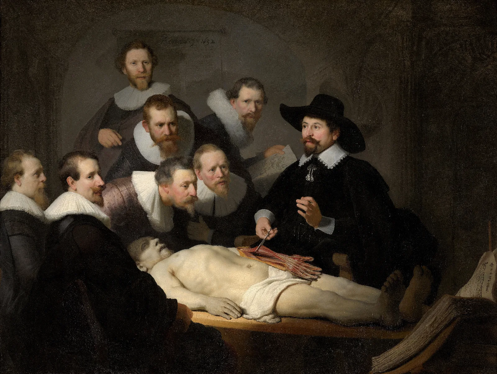 The Anatomy Lesson Of Dr Nicolaes Tulp Wall Art by Rembrandt van Rijn - Canvas Print