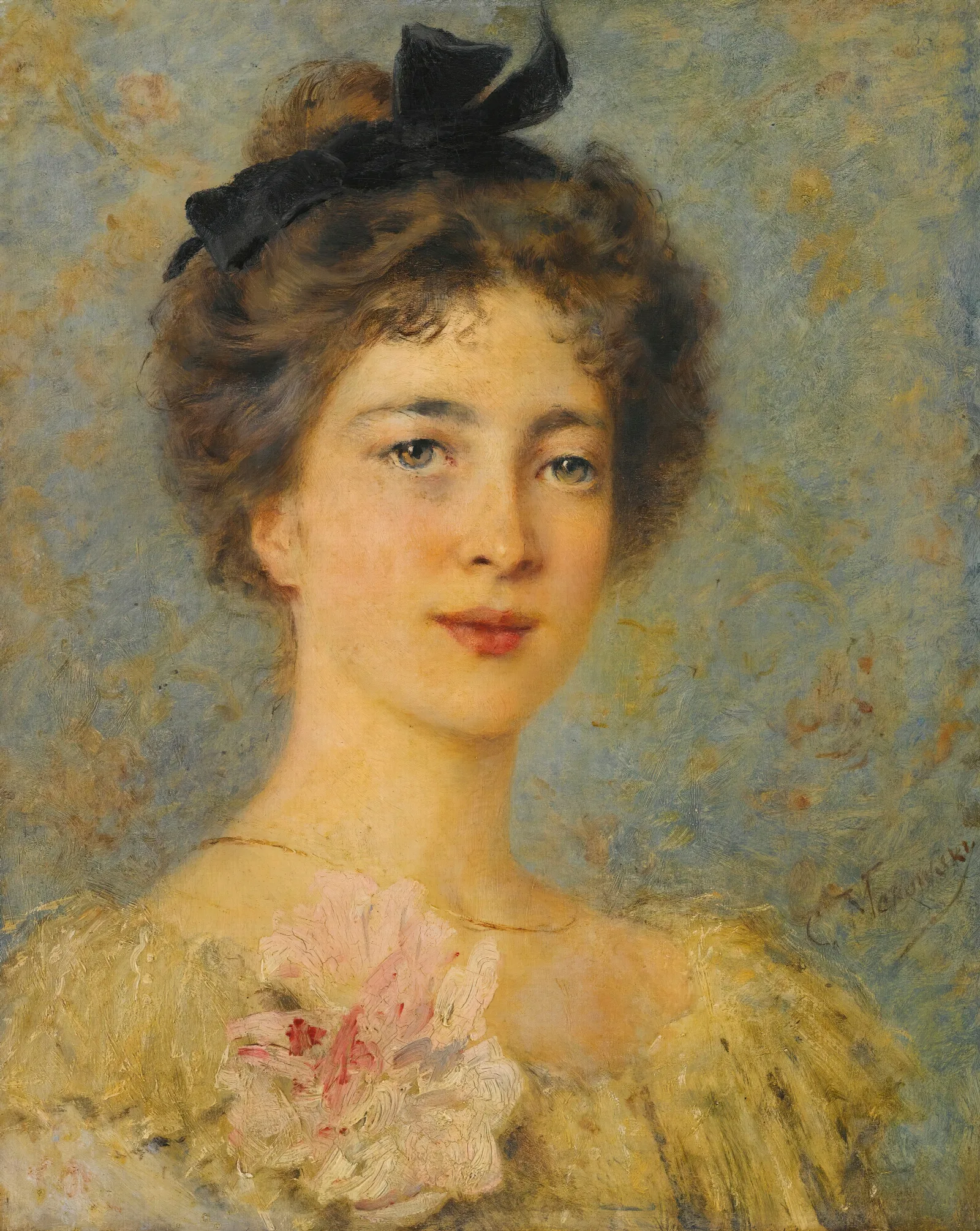 Portrait Of An Elegant Lady 3 Wall Art by Konstantin Egorovich Makovsky - Canvas Print