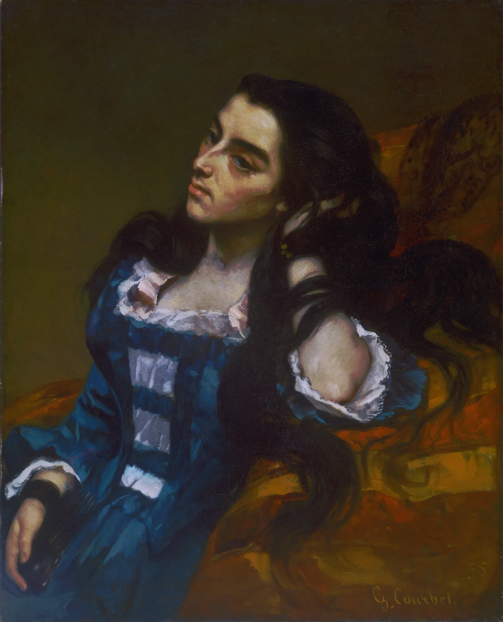 Spanish Woman Wall Art by Gustave Courbet - Canvas Print