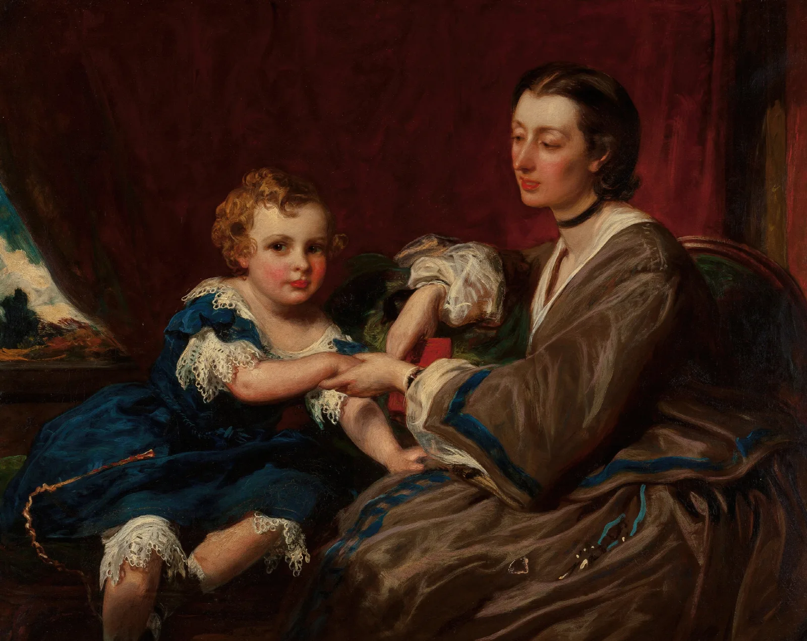 A Mother And Daughter Wall Art by James Sant - Canvas Print