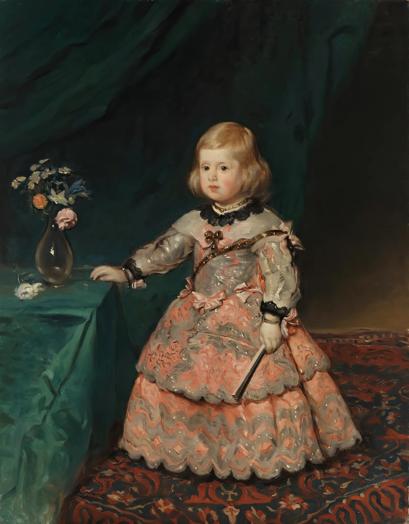Infanta Maria Teresia Copy After Velazquez Wall Art by Helene Schjerfbeck - Canvas Print