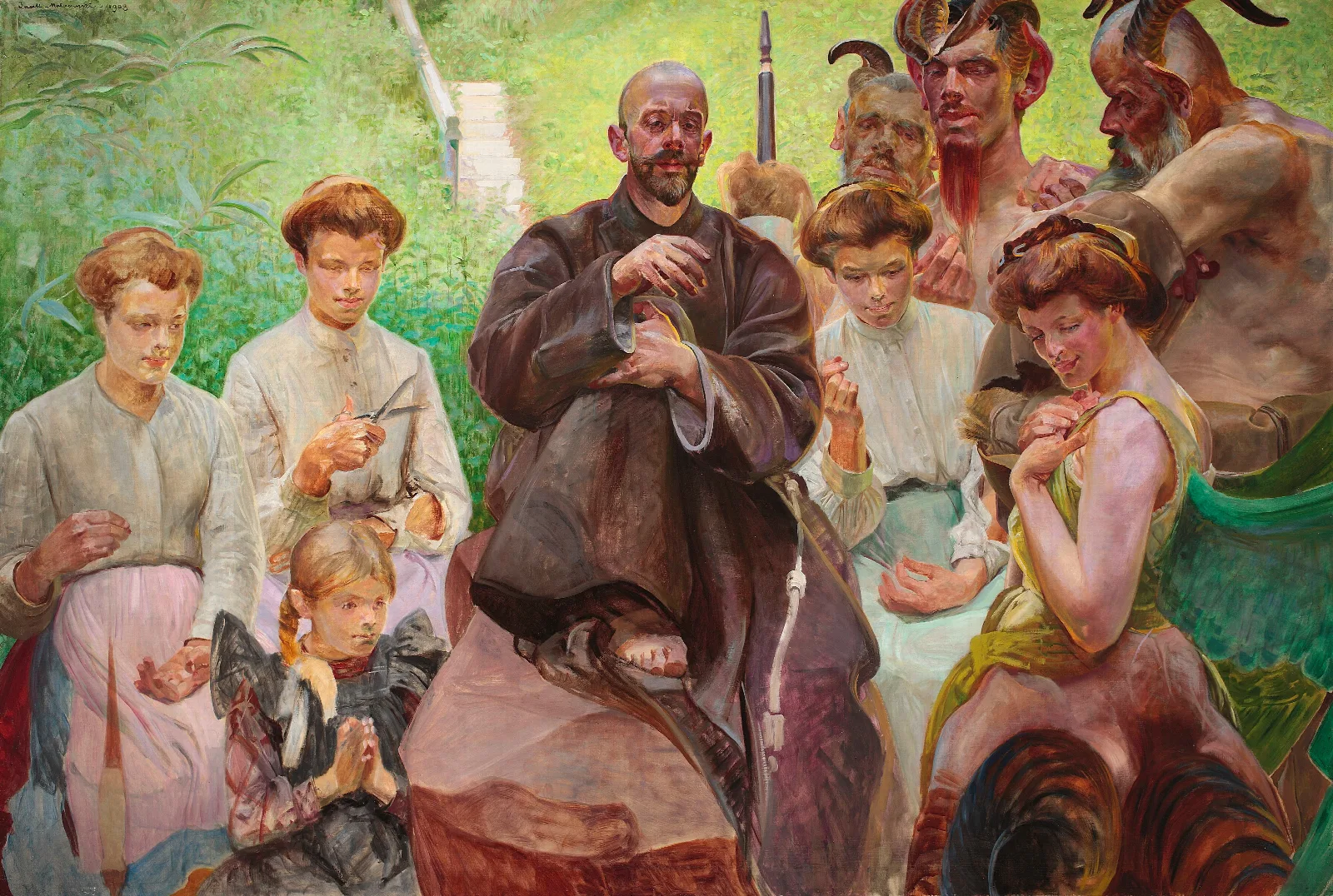Saint Francis 7 Wall Art by Jacek Malczewski - Canvas Print