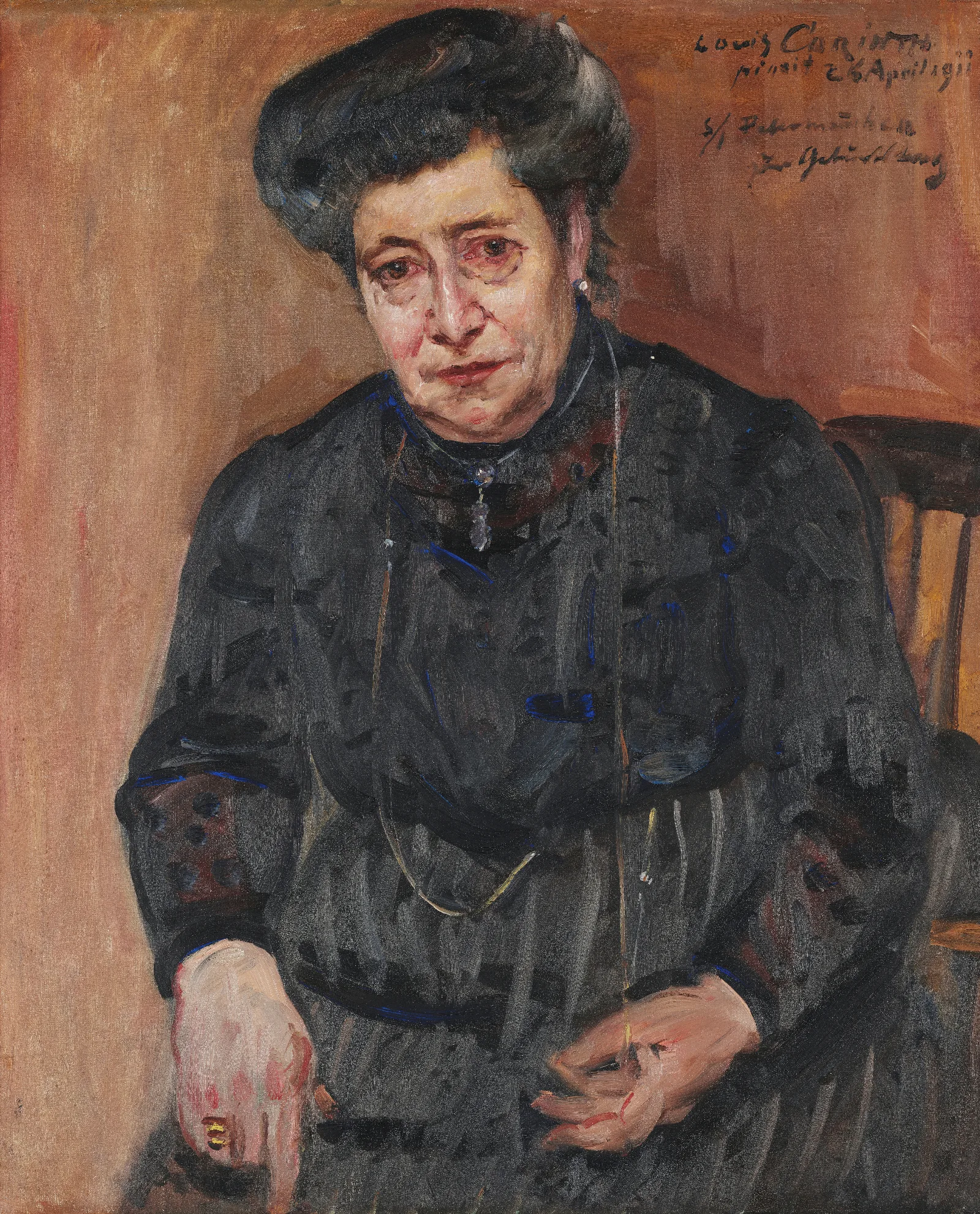 Damenportrat Portrait Of The Artists Mother In Law Wall Art by Lovis Corinth - Canvas Print