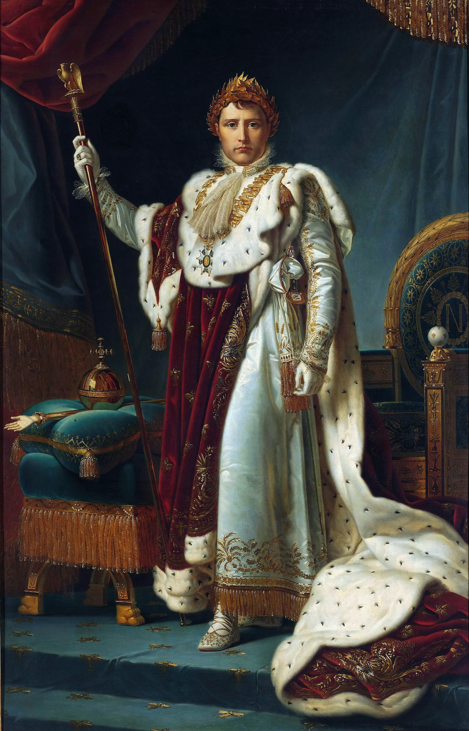 Portrait Of Emperor Napoleon I Wall Art by François Gérard - Canvas Print