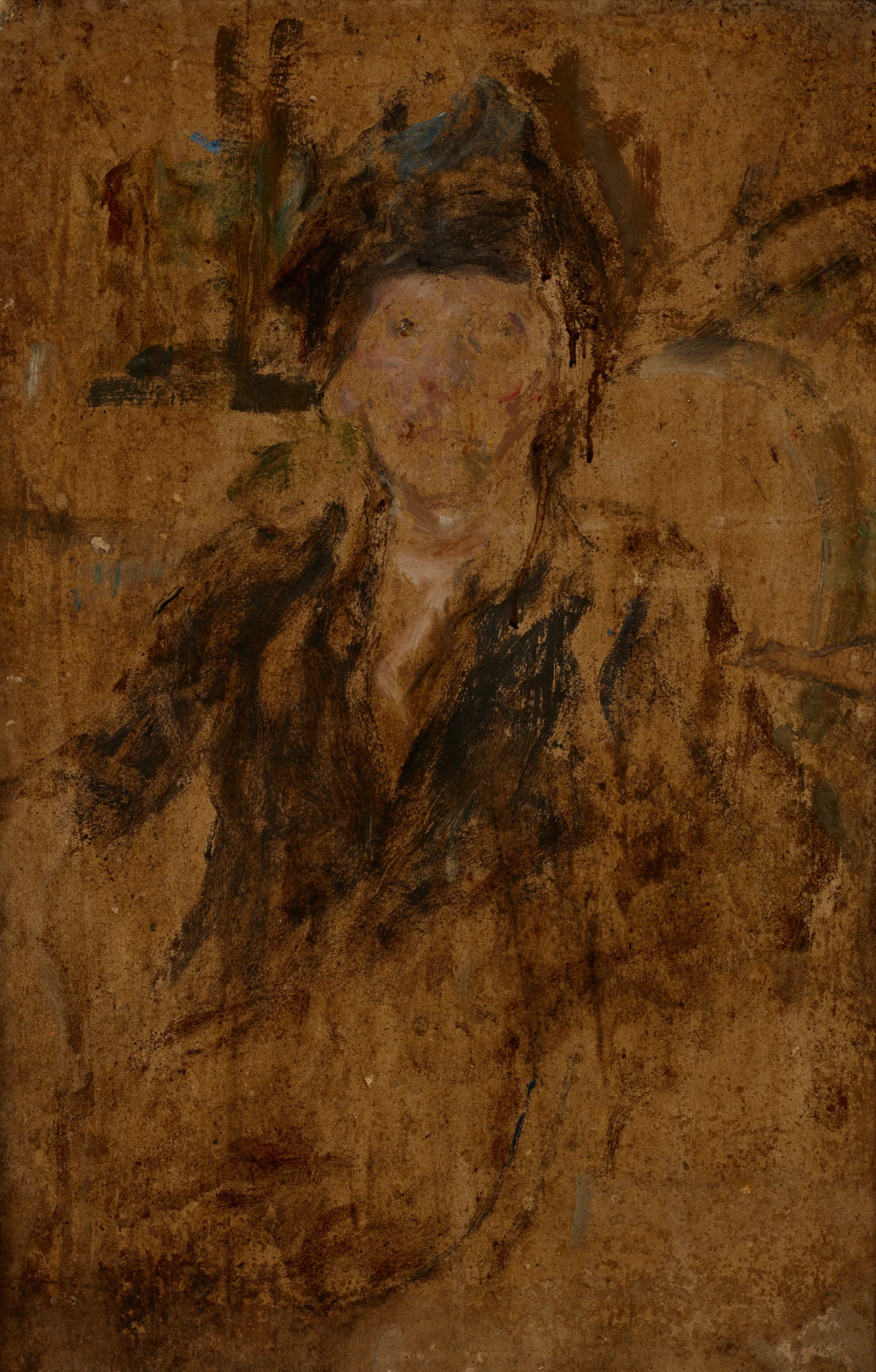 Sketch Portrait Of A Woman In A Hat Wall Art by Olga Boznanska - Canvas Print